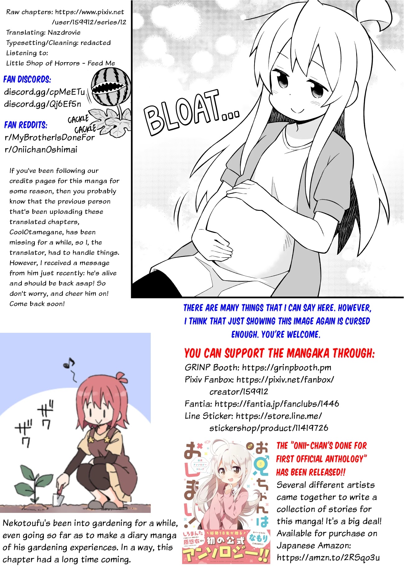 Onii-chan is done for Chapter 52 page 13 - Chapter 52