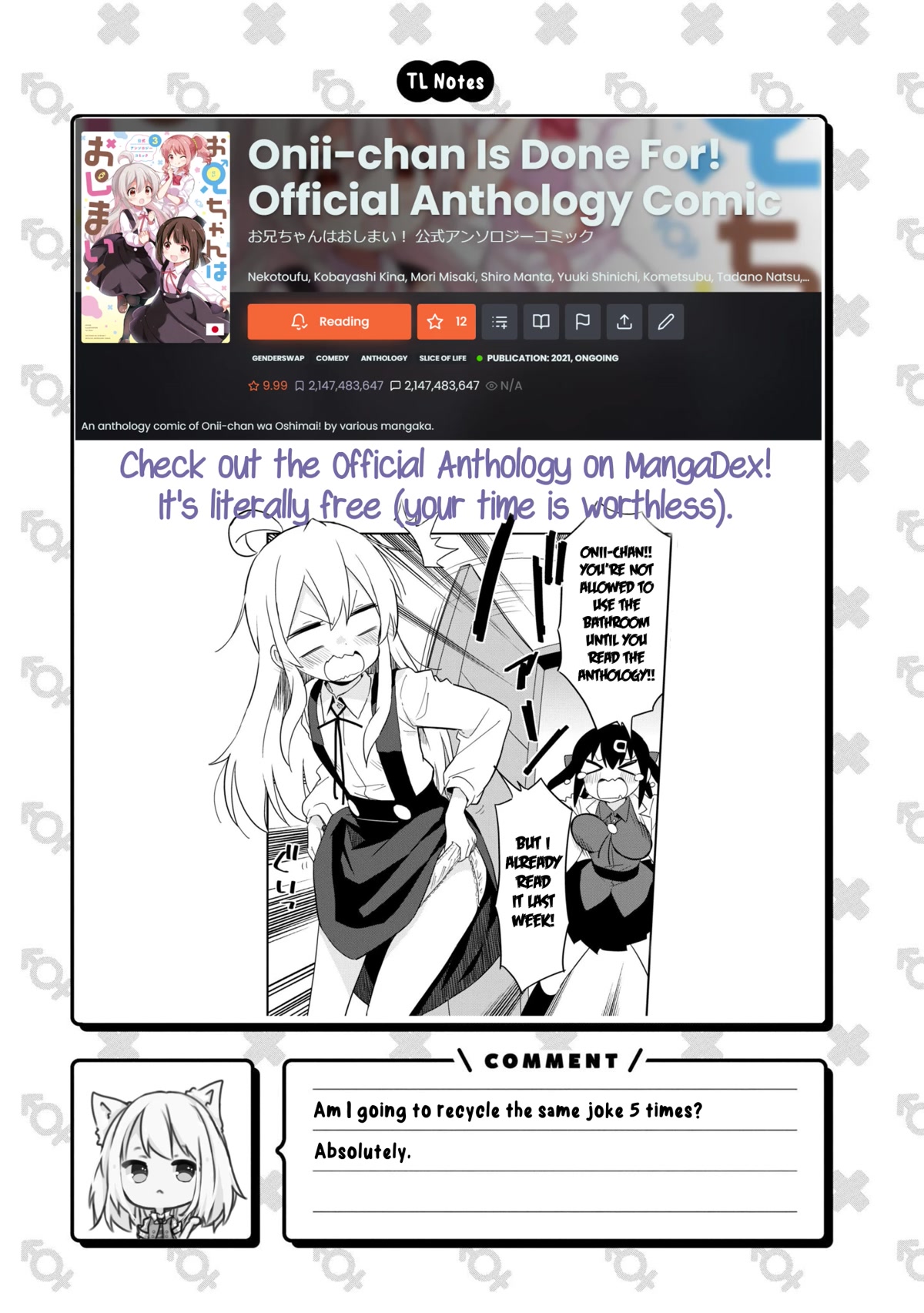Onii-chan is done for Chapter 66.5 page 6 - Chapter 66.5: The Boys and Changing Shifts