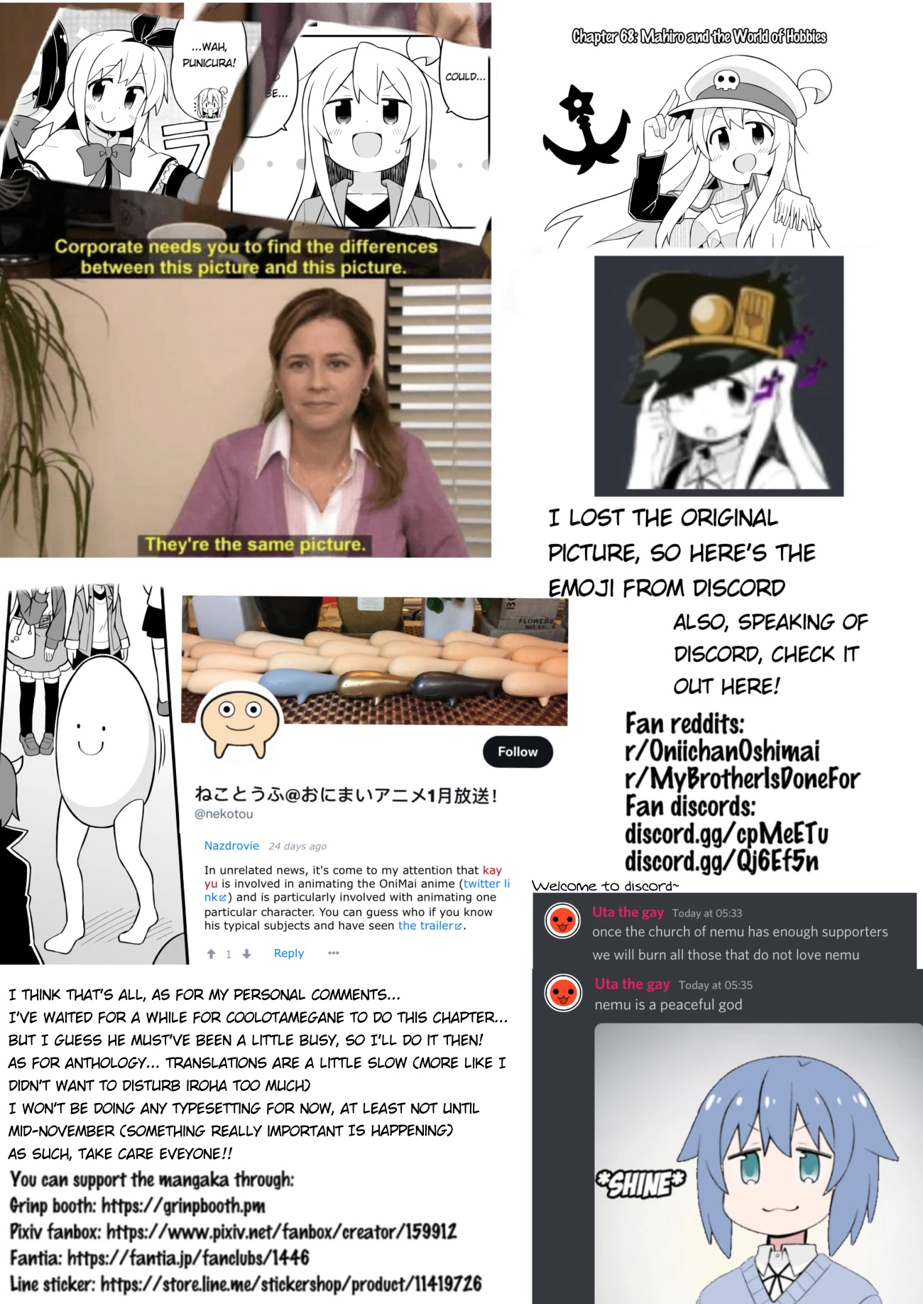 Onii-chan is done for Chapter 68 page 14 - Chapter 68: Mahiro and the World of Hobbies