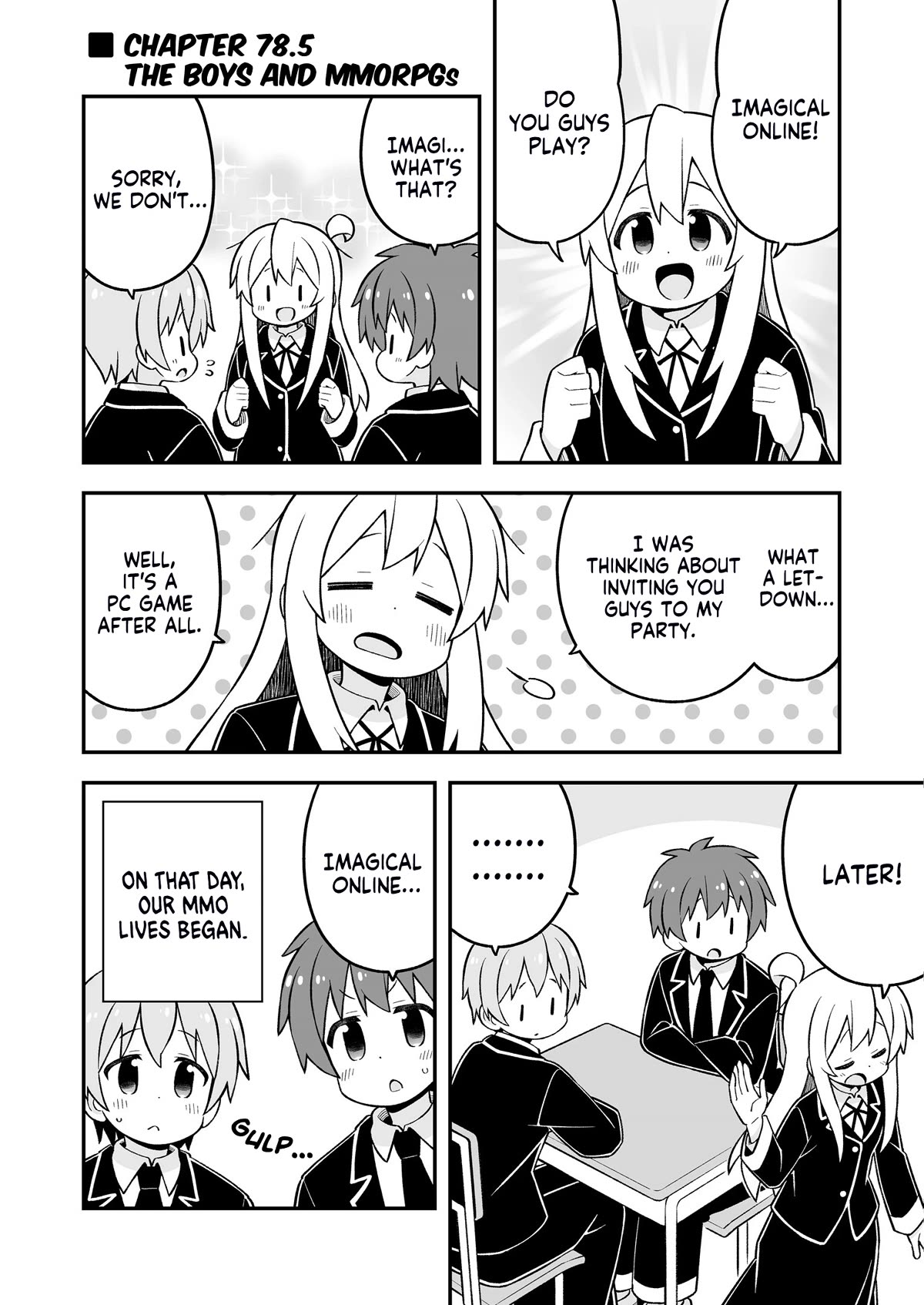 Onii-chan is done for Chapter 78.5 page 1 - Chapter 78.5: The Boys and MMORPGs