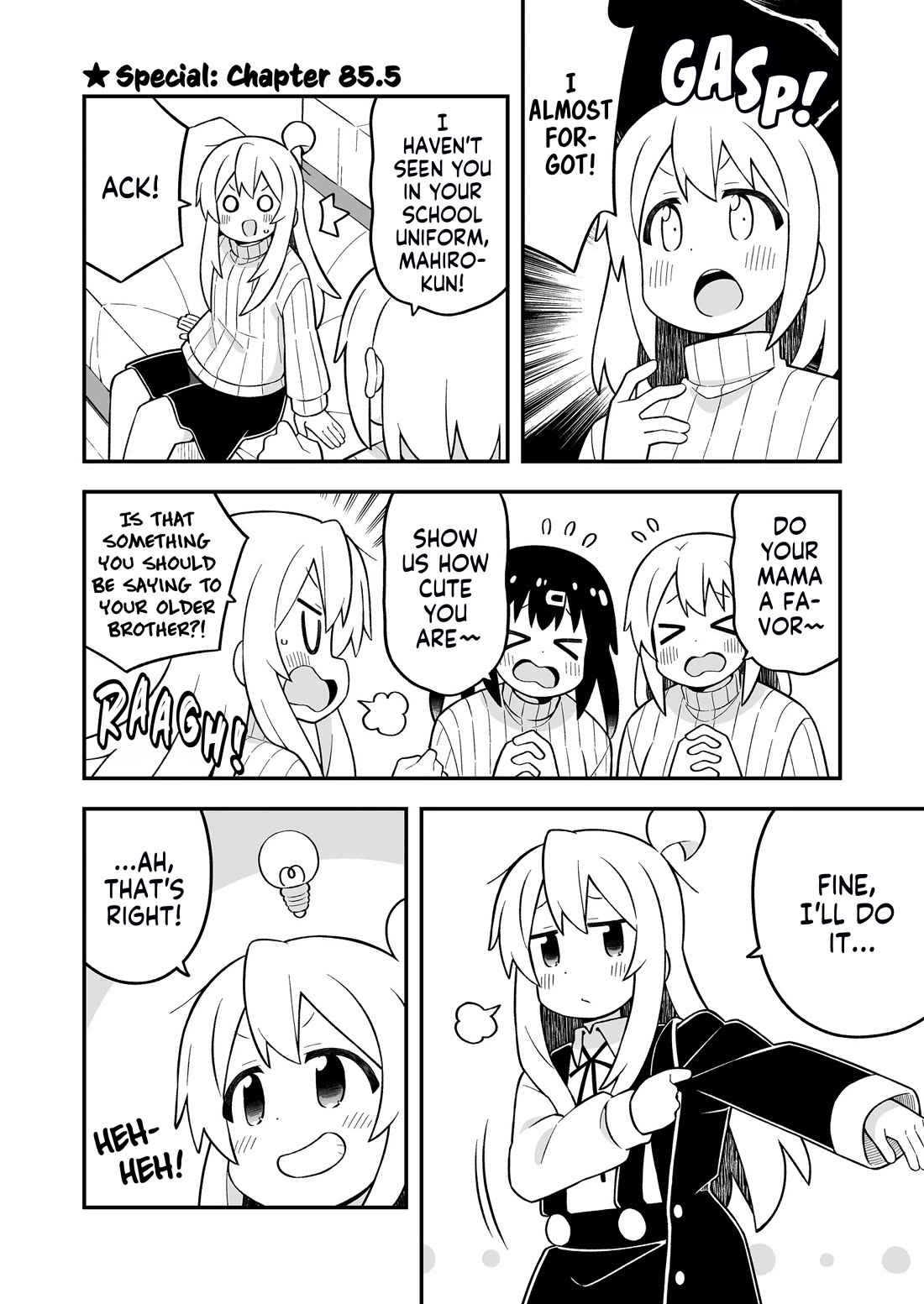 Onii-chan is done for Chapter 85.5 page 1 - Chapter 85.5