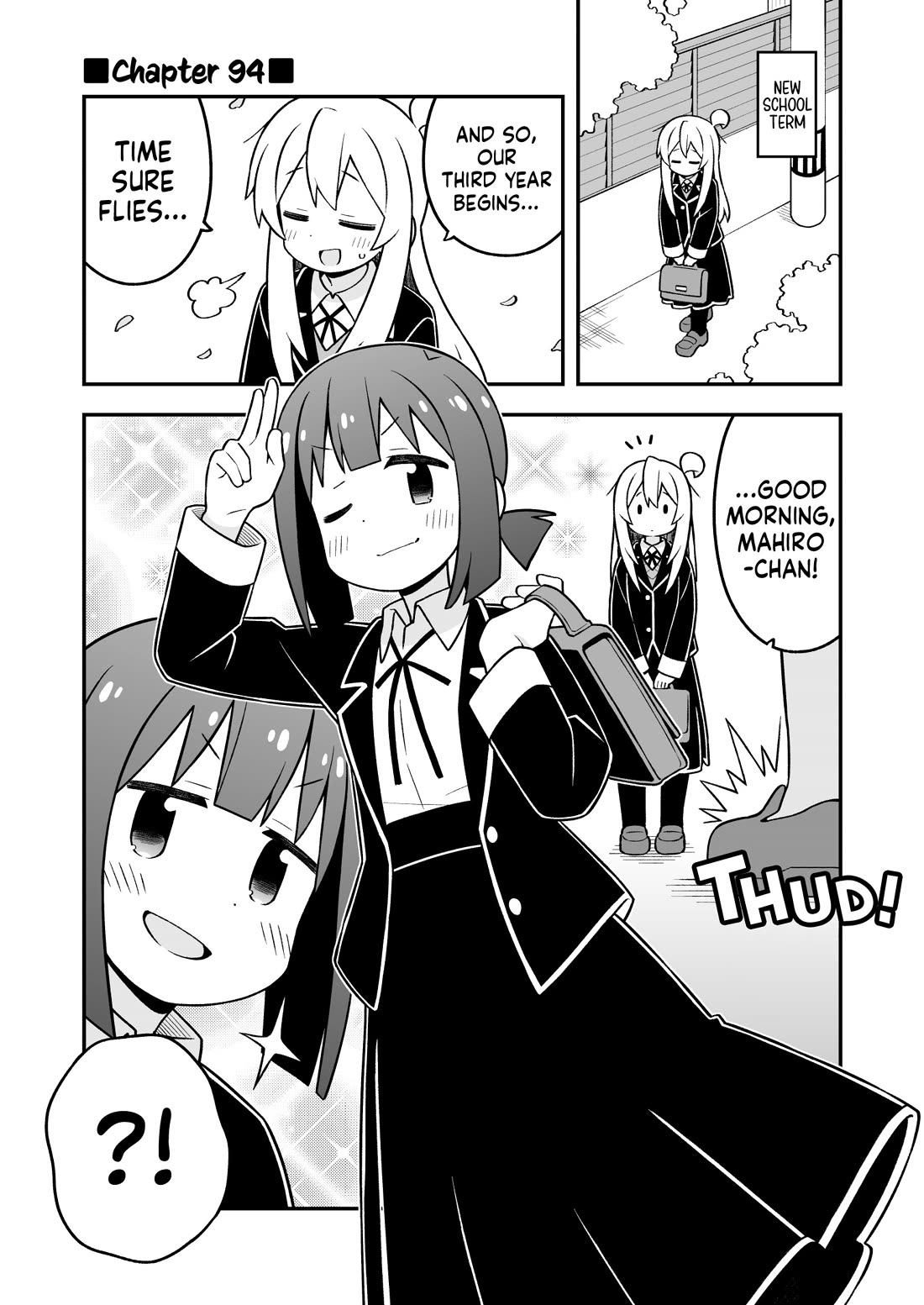 Onii-chan is done for Chapter 94 page 1 - Chapter 94: Mahiro and the New School Year, Once Again