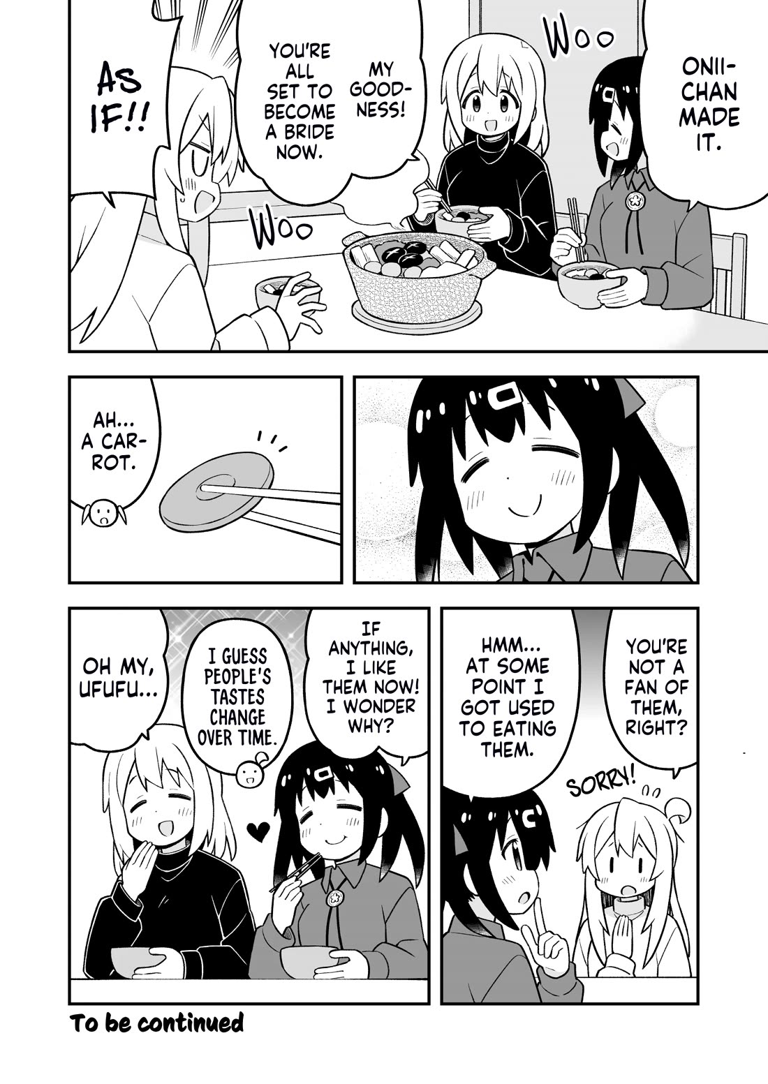 Onii-chan is done for Chapter 96 page 12 - Chapter 96: Mahiro and a Token of Appreciation