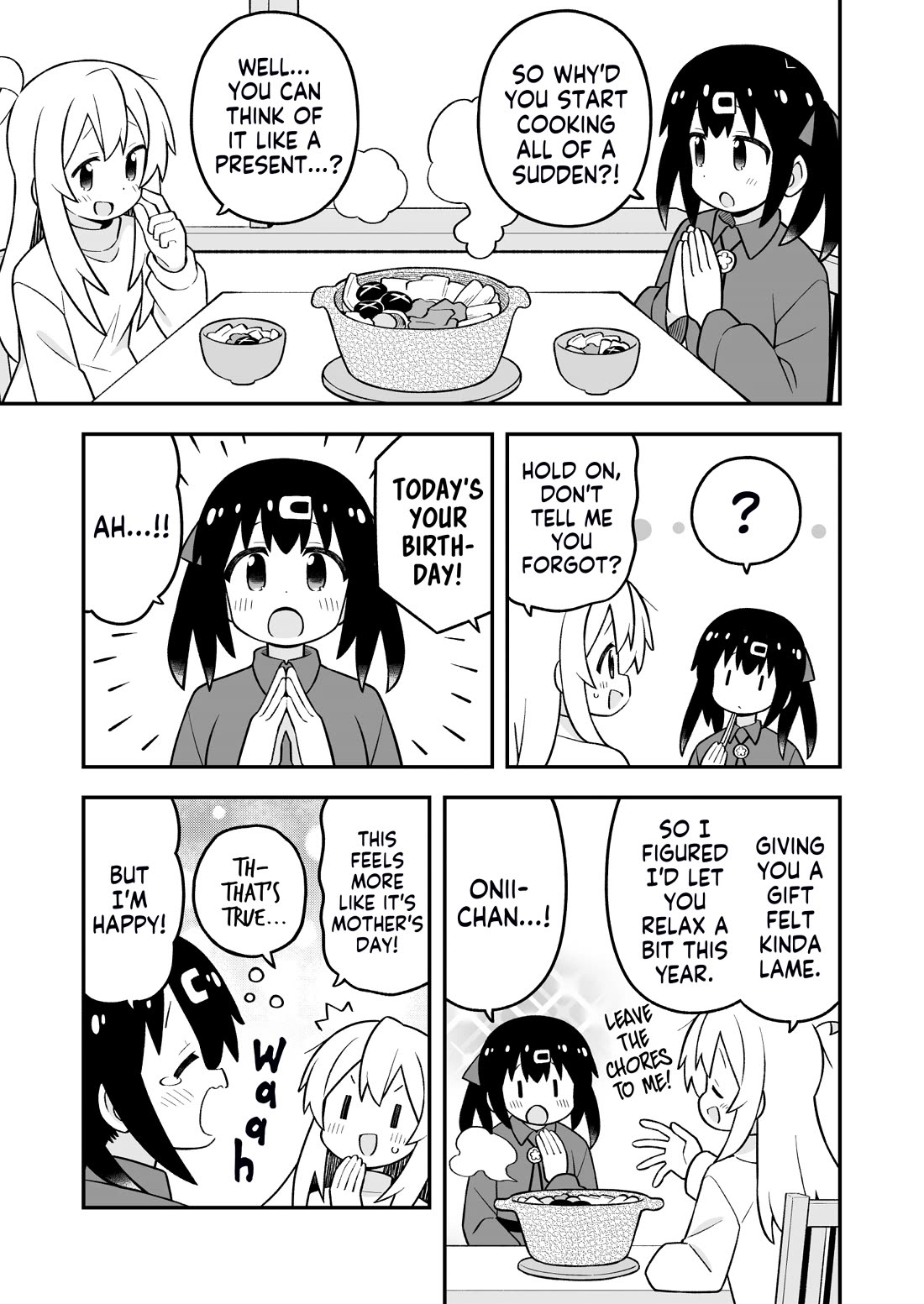 Onii-chan is done for Chapter 96 page 9 - Chapter 96: Mahiro and a Token of Appreciation