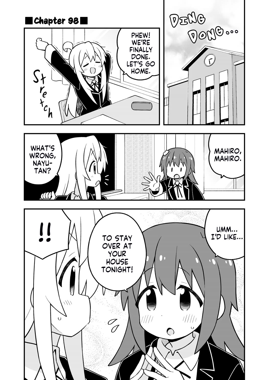 Onii-chan is done for Chapter 98 page 1 - Chapter 98: Mahiro and a One-Night Stay