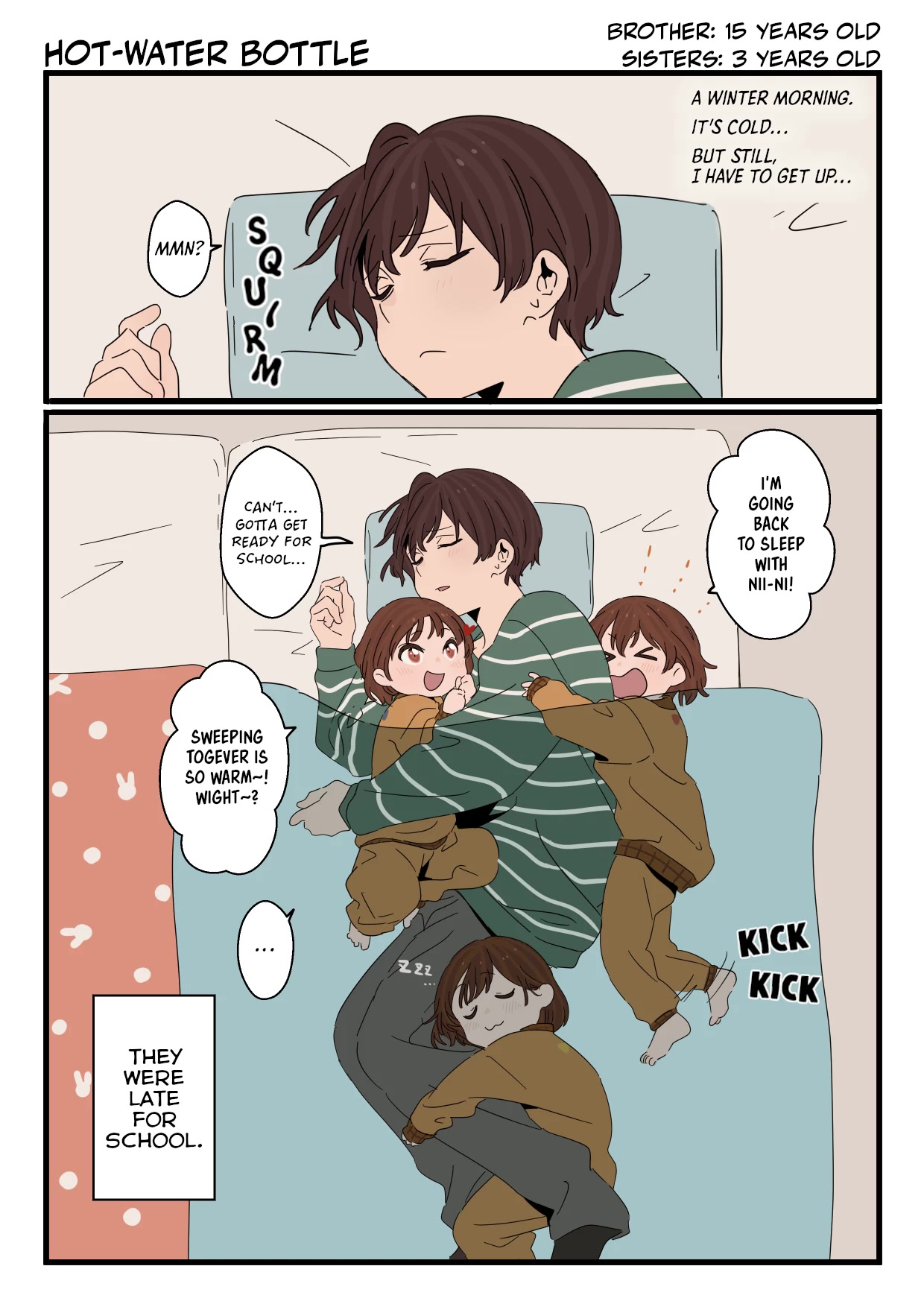 Onii-chan to Mitsugo no Imouto-tachi Chapter 11 page 1 - Chapter 11: Hot-Water Bottle