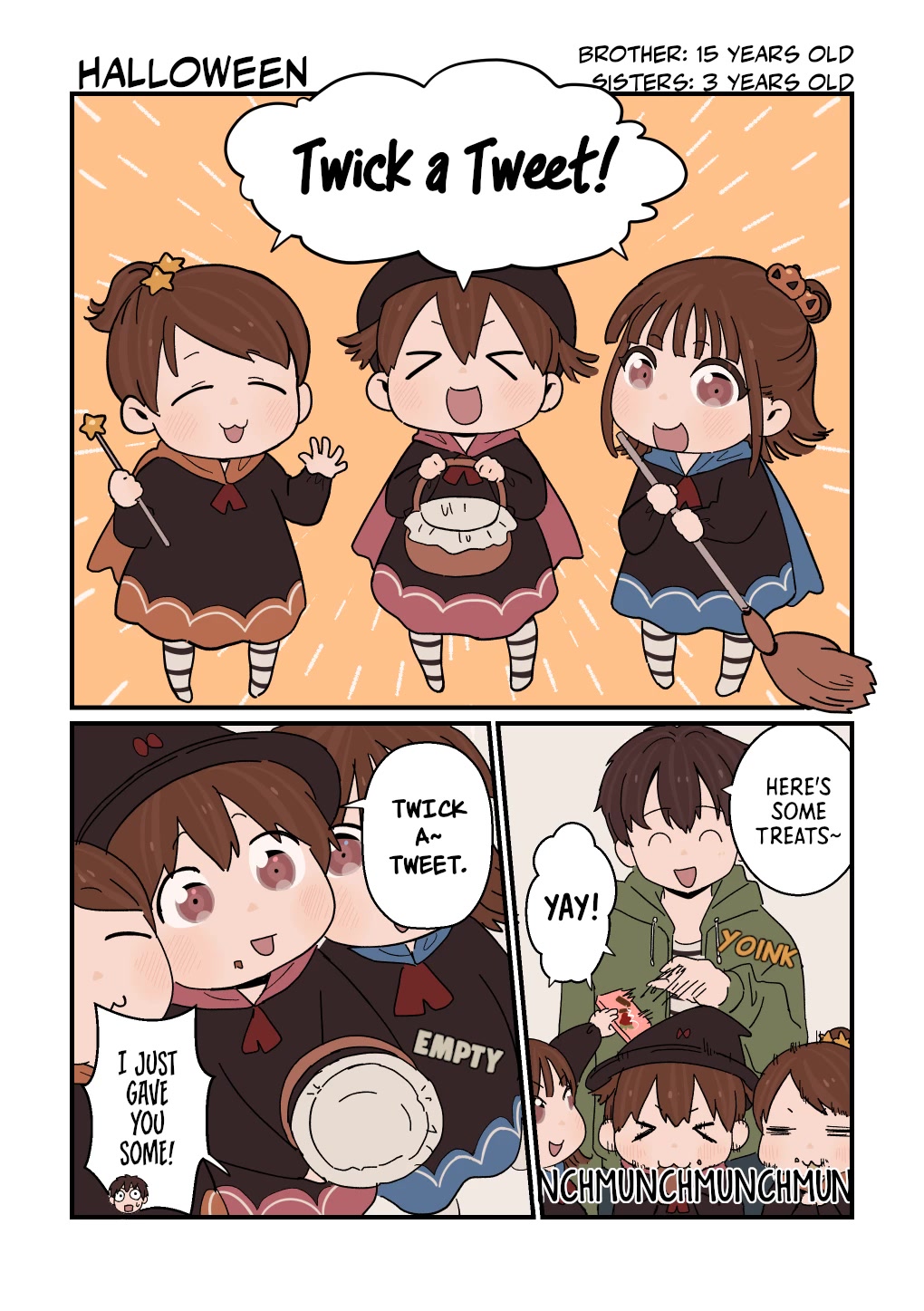 Onii-chan to Mitsugo no Imouto-tachi Chapter 16 page 1 - Chapter 16: Halloween