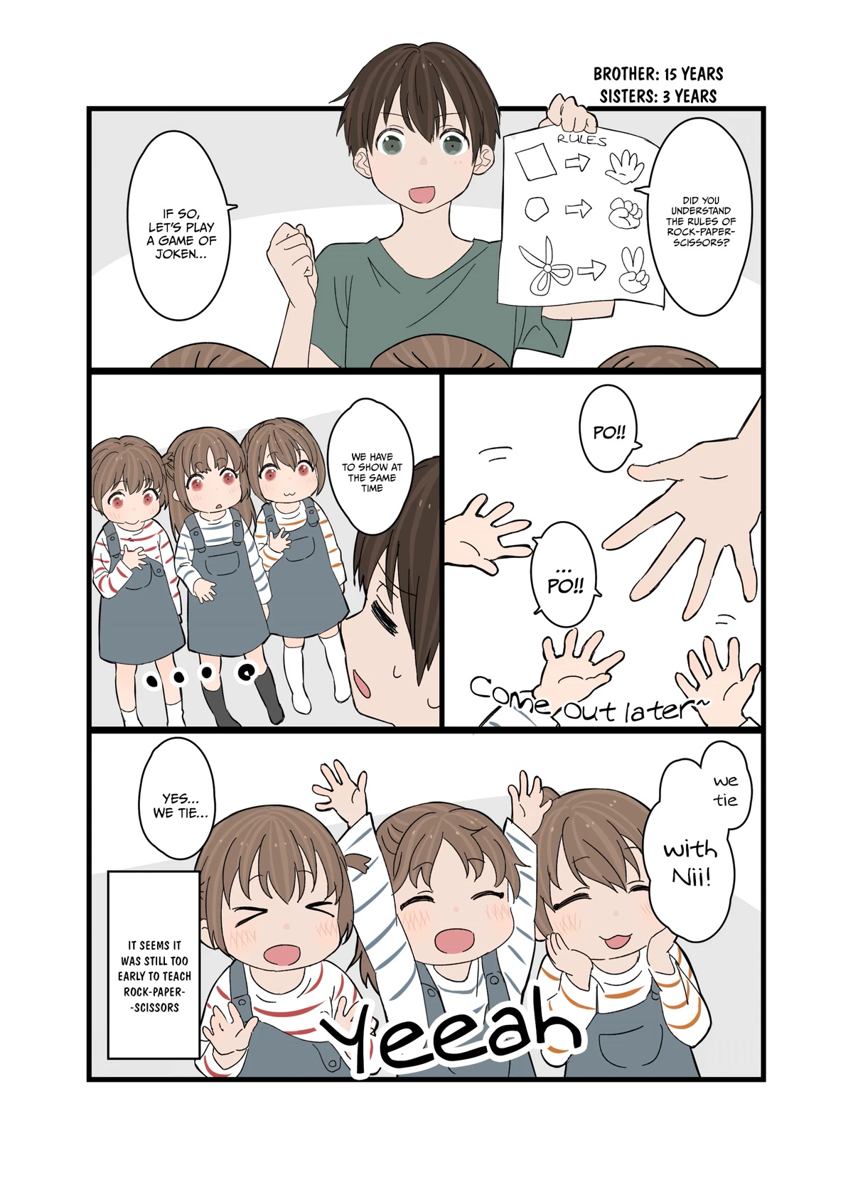Onii-chan to Mitsugo no Imouto-tachi Chapter 3 page 1 - Chapter 3