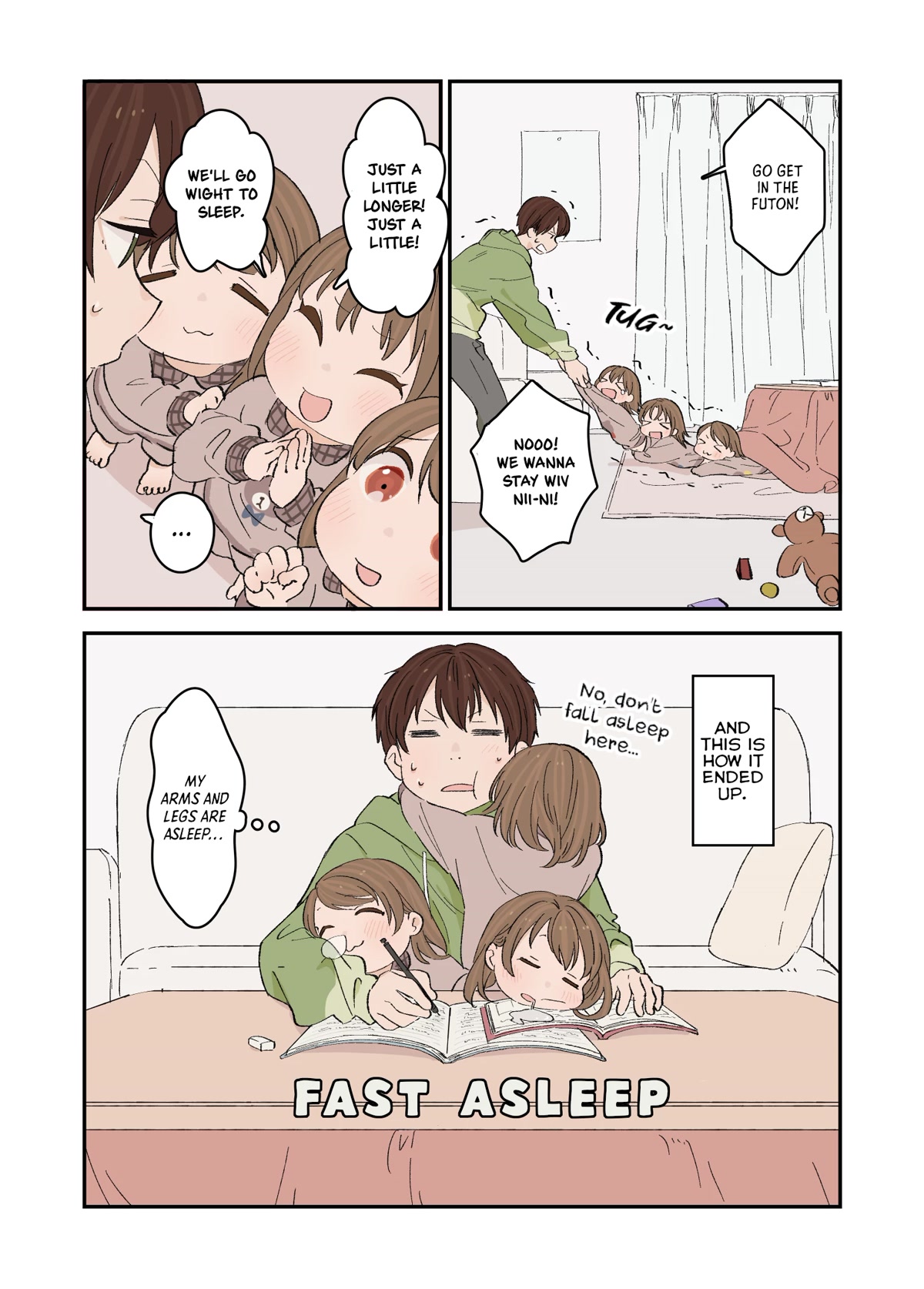 Onii-chan to Mitsugo no Imouto-tachi Chapter 4 page 2 - Chapter 4: Kotatsu