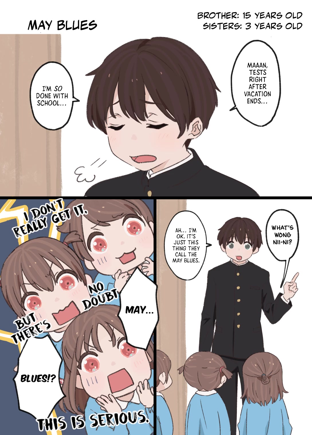Onii-chan to Mitsugo no Imouto-tachi Chapter 6 page 1 - Chapter 6: May Blues