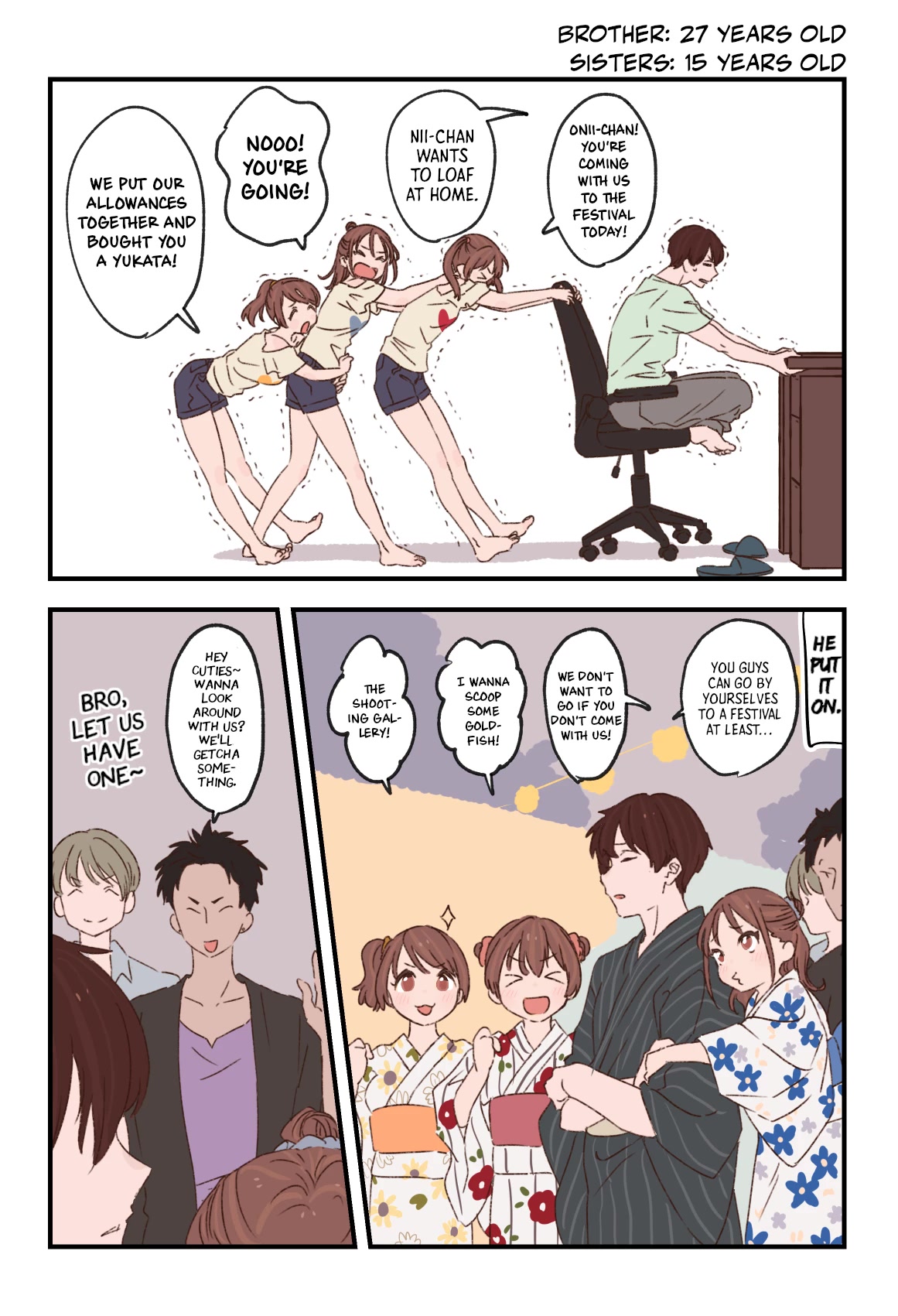 Onii-chan to Mitsugo no Imouto-tachi Chapter 8 page 3 - Chapter 8: Summer Festival