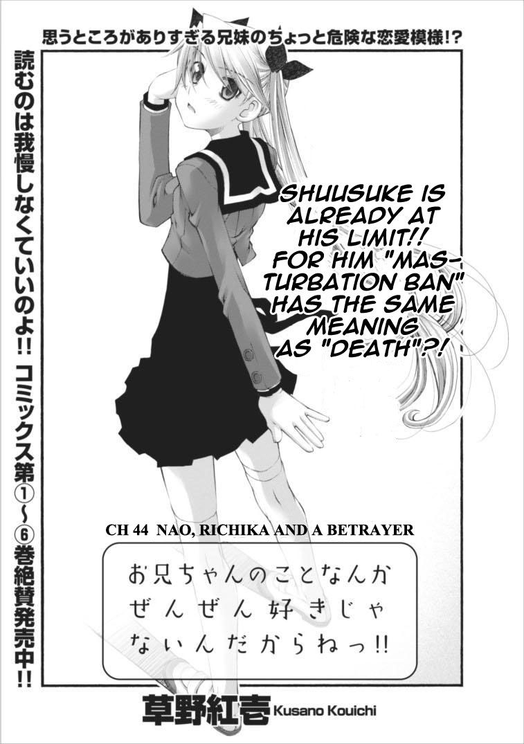 Oniichan no Koto Nanka Zenzen Suki ja Nai n da kara ne Chapter 44 page 6 - Chapter 44 : Nao, Richika And A Betrayer