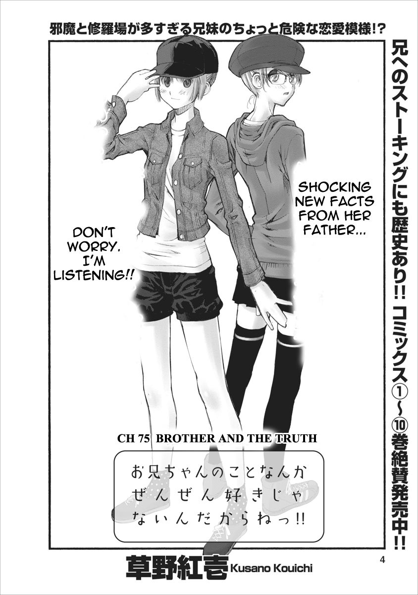 Oniichan no Koto Nanka Zenzen Suki ja Nai n da kara ne Chapter 75 page 4 - Chapter 75 : Brother And The Truth