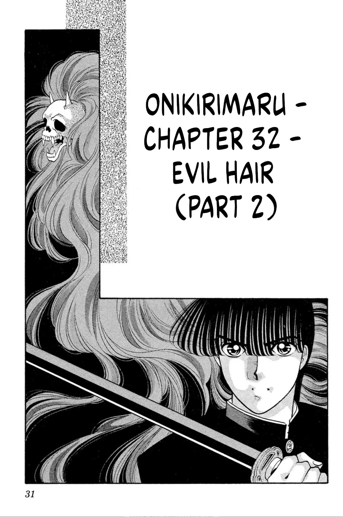 Onikirimaru Chapter 32 page 1 - Chapter 32: Evil hair (part 2)