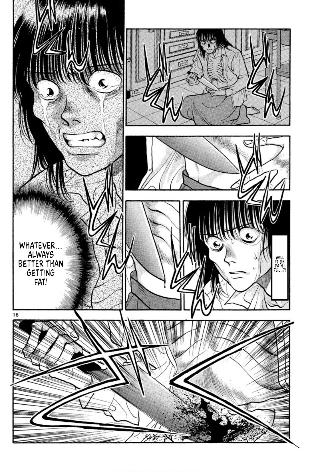 Onikirimaru Chapter 38 page 16 - Chapter 38: Twilight Channel 5 - Chizuru's sad diet