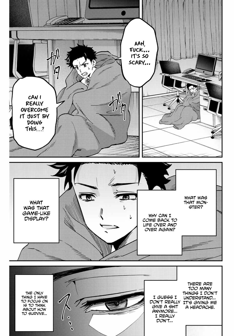 Only I Know That the World Will End. In a World Where Monsters Appear, I Level up by Returning From Death Chapter 1 page 34 - Chapter 1