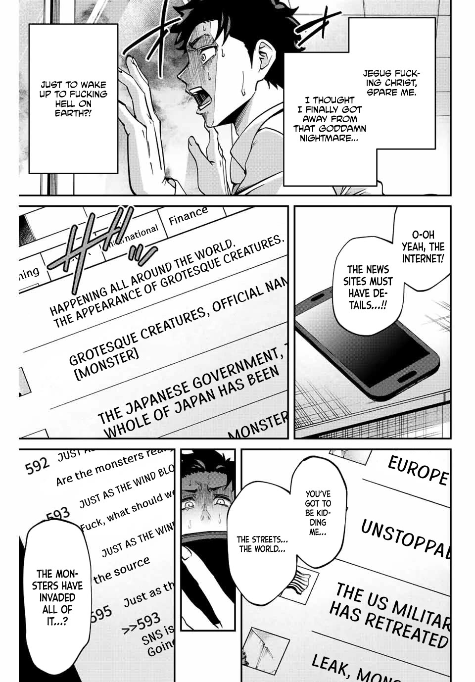 Only I Know That the World Will End. In a World Where Monsters Appear, I Level up by Returning From Death Chapter 1 page 42 - Chapter 1