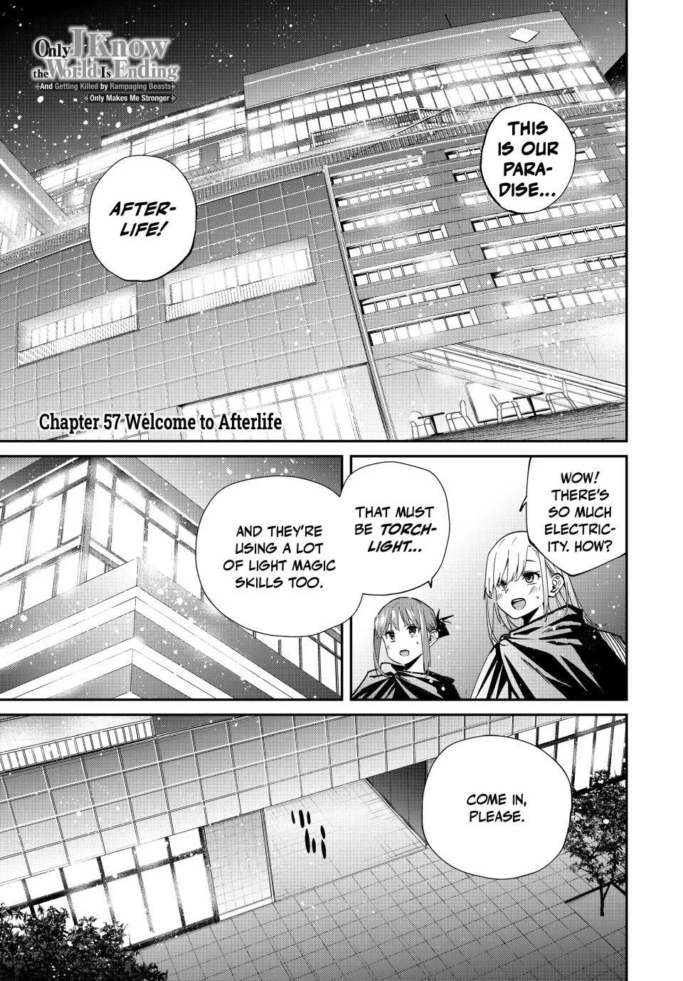 Only I Know That the World Will End. In a World Where Monsters Appear, I Level up by Returning From Death Chapter 57 page 1 - Chapter 57: Welcome to Afterlife