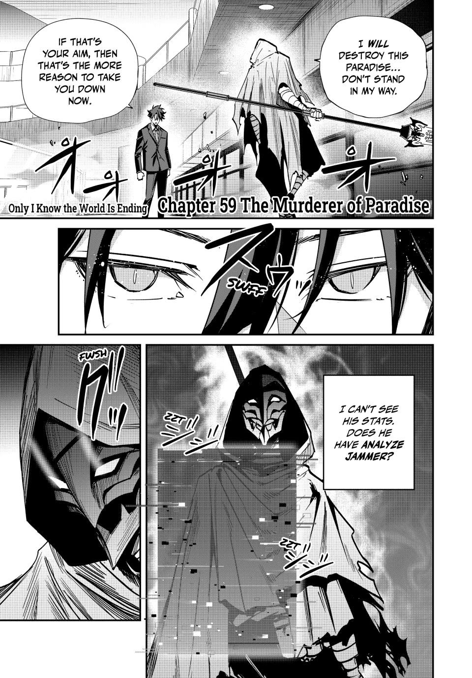 Only I Know That the World Will End. In a World Where Monsters Appear, I Level up by Returning From Death Chapter 59 page 1 - Chapter 59: The Murderer of Paradise