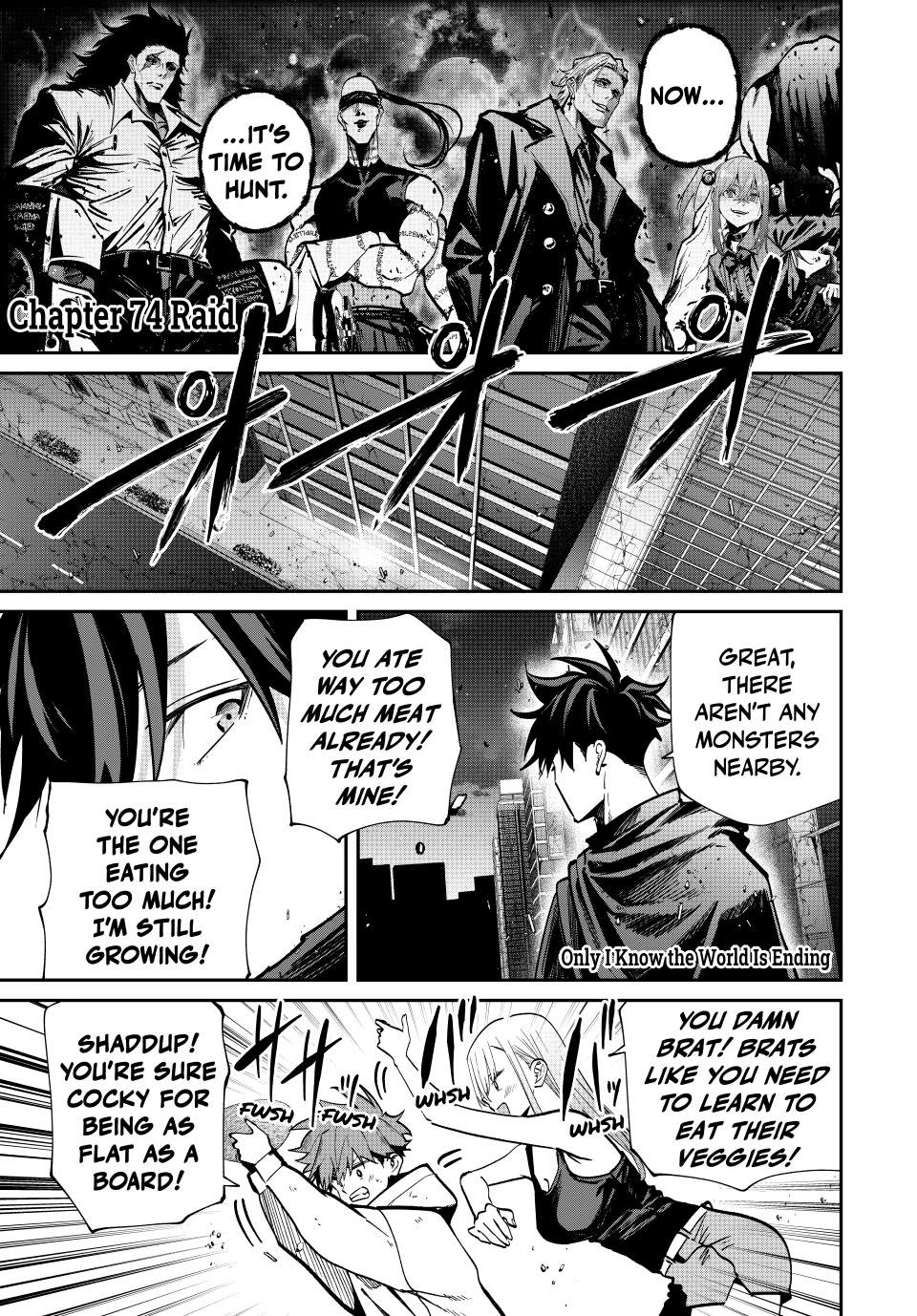 Only I Know That the World Will End. In a World Where Monsters Appear, I Level up by Returning From Death Chapter 74 page 1 - Chapter 74: Raid