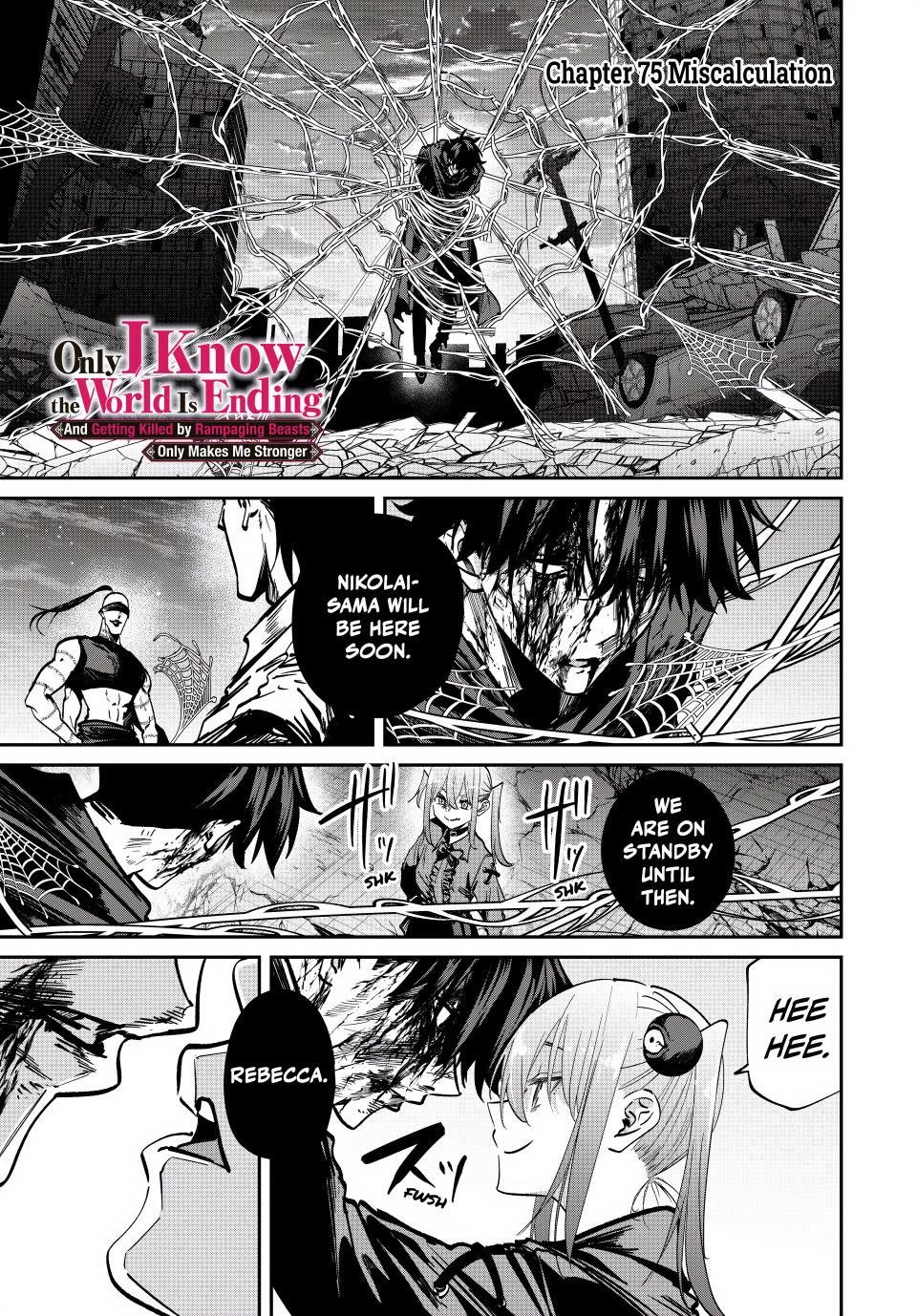 Only I Know That the World Will End. In a World Where Monsters Appear, I Level up by Returning From Death Chapter 75 page 1 - Chapter 75: Miscalculation