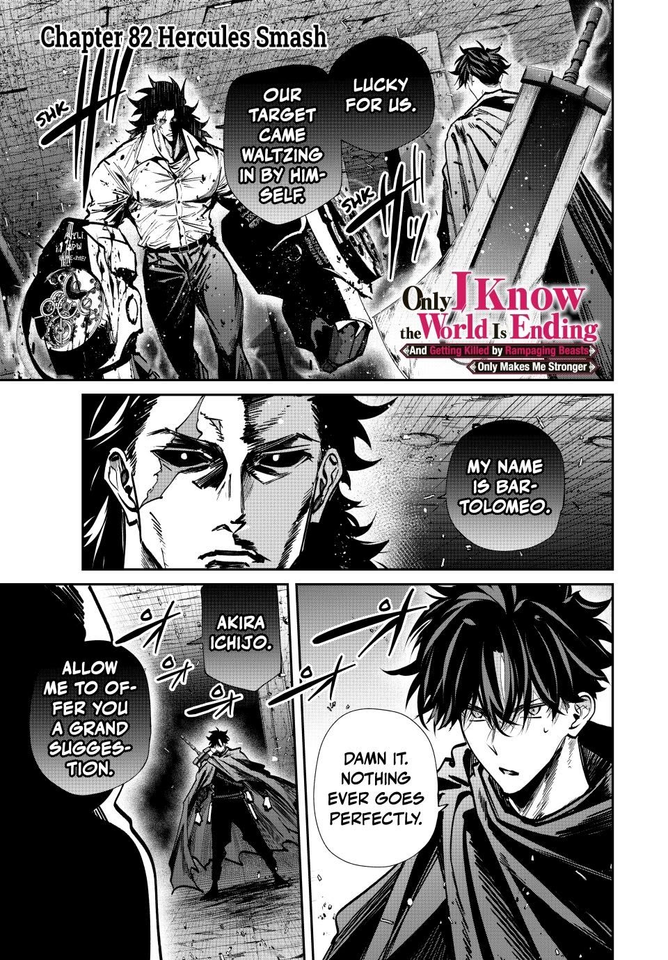 Only I Know That the World Will End. In a World Where Monsters Appear, I Level up by Returning From Death Chapter 82 page 1 - Chapter 82: Hercules Smash