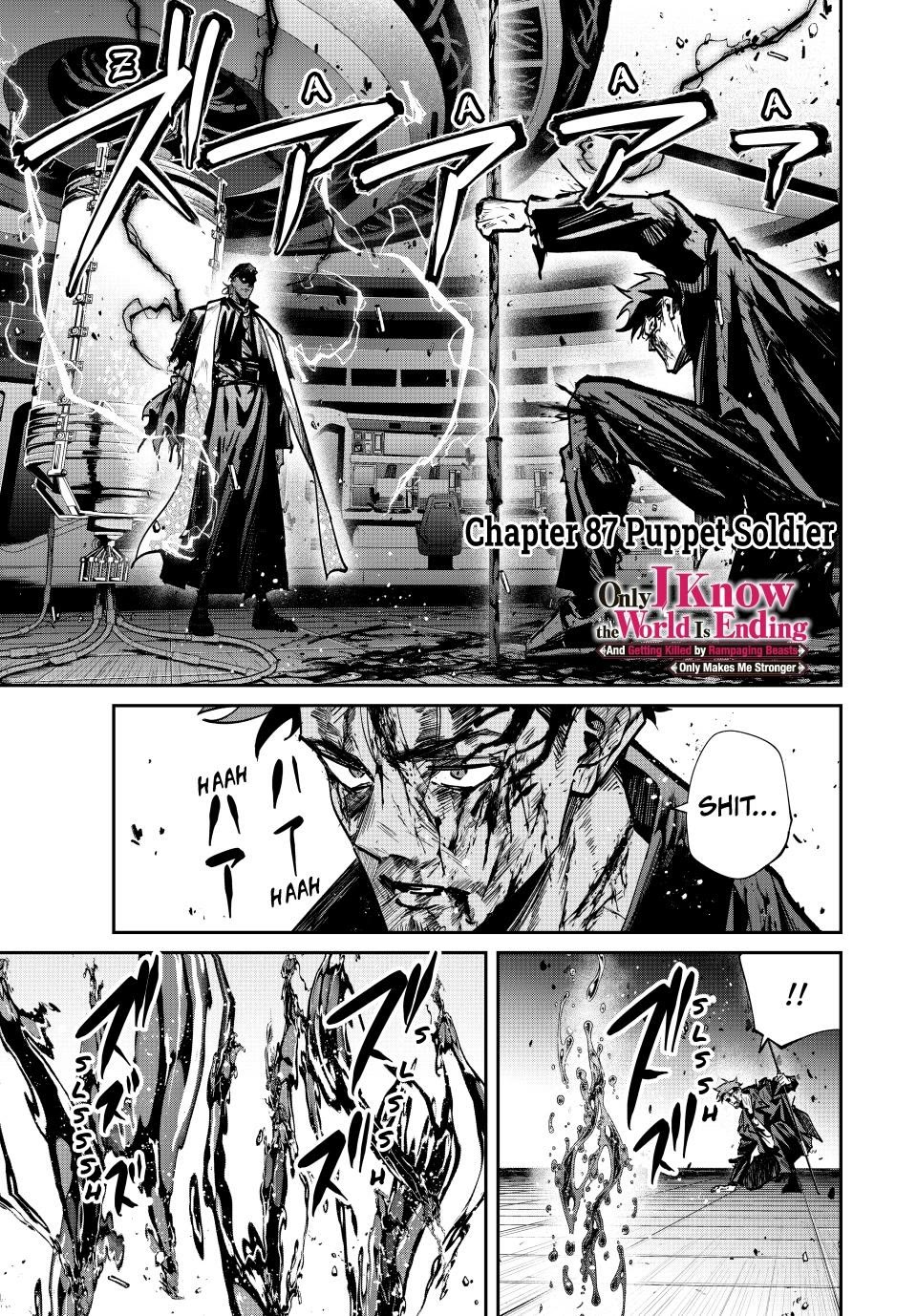 Only I Know That the World Will End. In a World Where Monsters Appear, I Level up by Returning From Death Chapter 87 page 1 - Chapter 87: Puppet Soldier