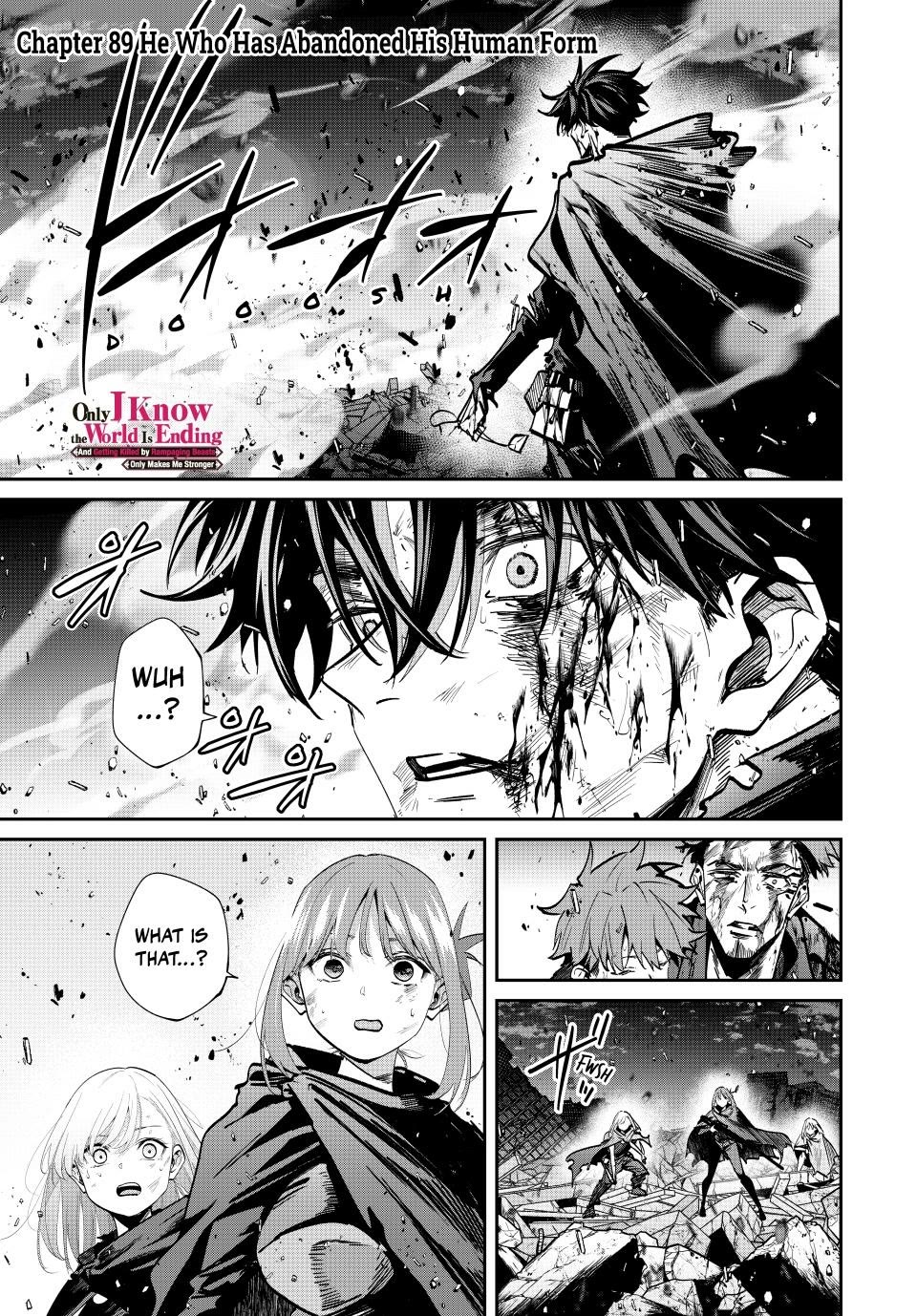 Only I Know That the World Will End. In a World Where Monsters Appear, I Level up by Returning From Death Chapter 89 page 1 - Chapter 89: He Who Has Abandoned His Human Form