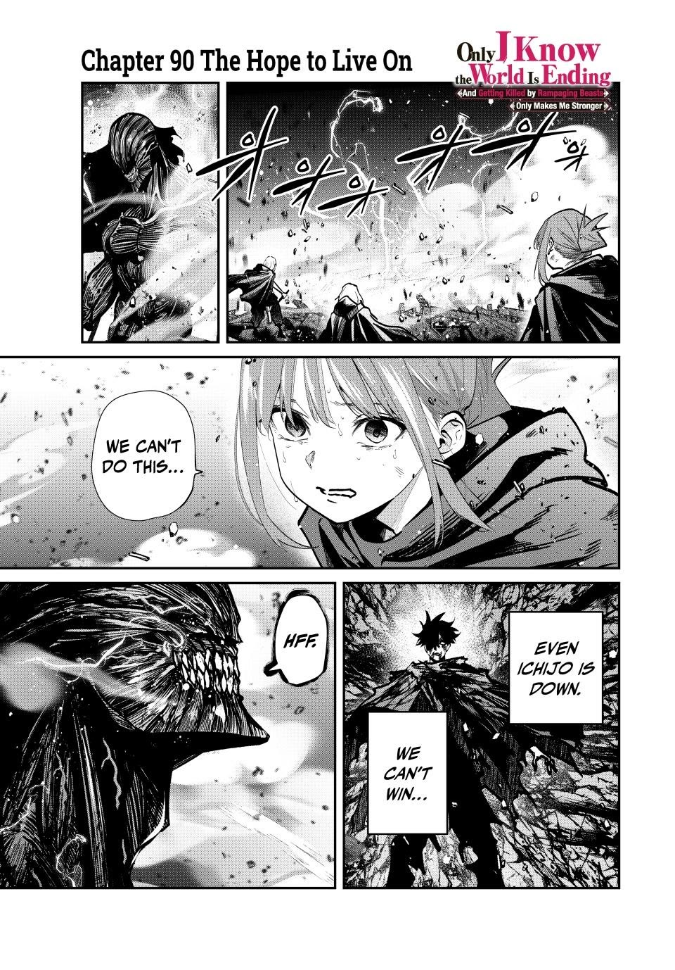 Only I Know That the World Will End. In a World Where Monsters Appear, I Level up by Returning From Death Chapter 90 page 1 - Chapter 90: The Hope to Live On