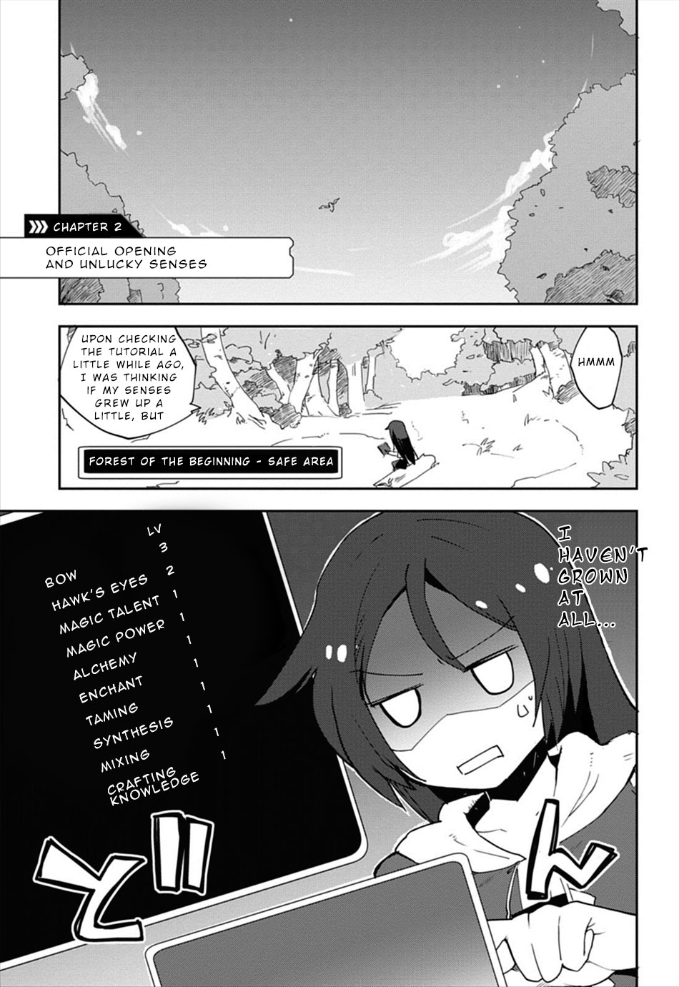 Only Sense Online Chapter 2 page 1 - Chapter 2: Official Opening and Unlucky Senses