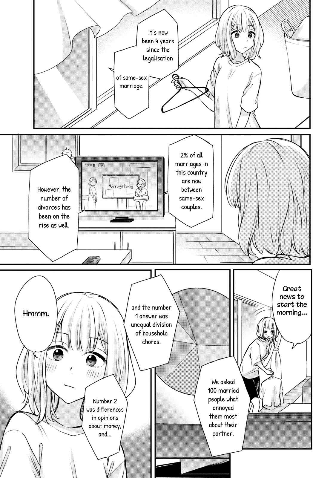 Onna Tomodachi to Kekkon Shitemita Chapter 11 page 5 - Chapter 11: It's not always sunny, even when the sun is shining