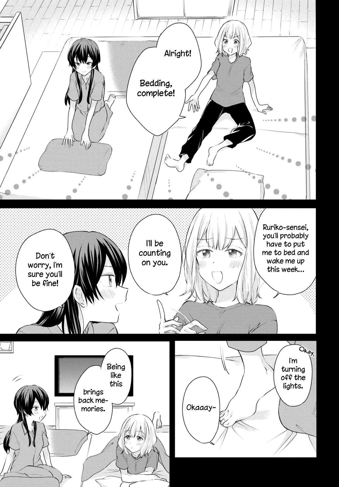 Onna Tomodachi to Kekkon Shitemita Chapter 18 page 11 - Chapter 18: It's hard to sleep, but at least we're together