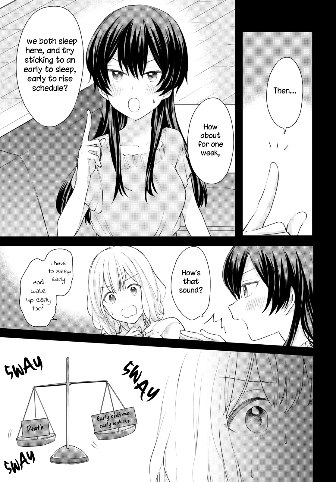 Onna Tomodachi to Kekkon Shitemita Chapter 18 page 9 - Chapter 18: It's hard to sleep, but at least we're together