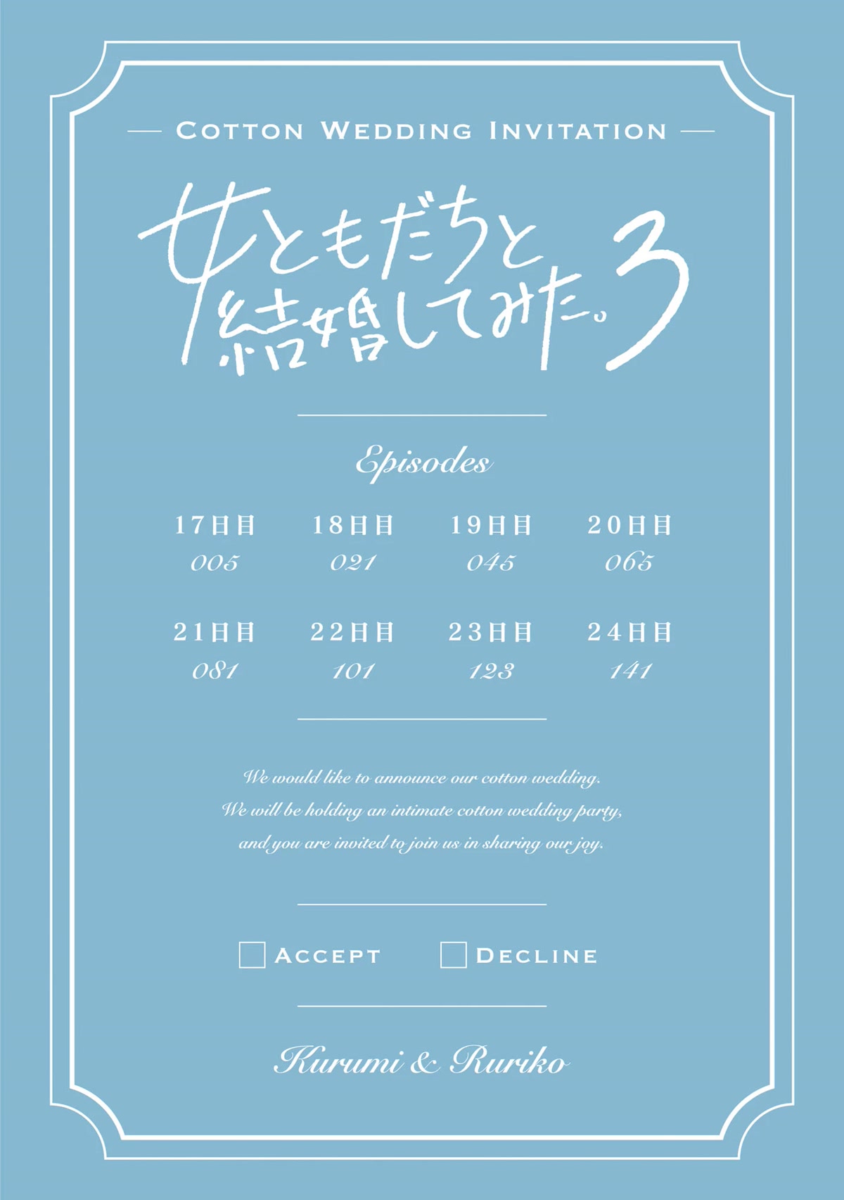 Onna Tomodachi to Kekkon Shitemita Chapter 24.5 page 6 - Chapter 24.5: Volume 3 + Melonbooks extras