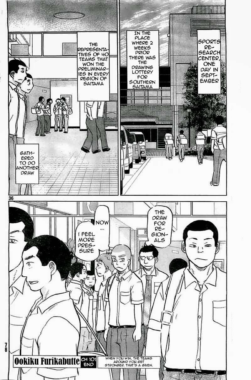 Ookiku Furikabutte Chapter 101 page 36 - Chapter 101: Fastball 3
