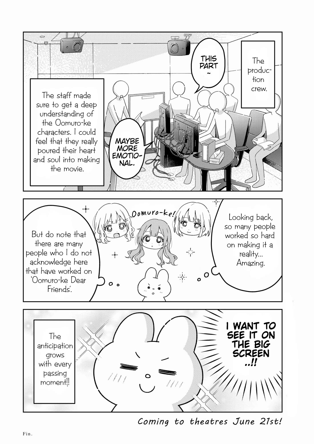 Oomuroke Chapter 93.5 page 6 - Chapter 93.5: Postrecording report by Rococo for Oomuro-ke: Dear Friends