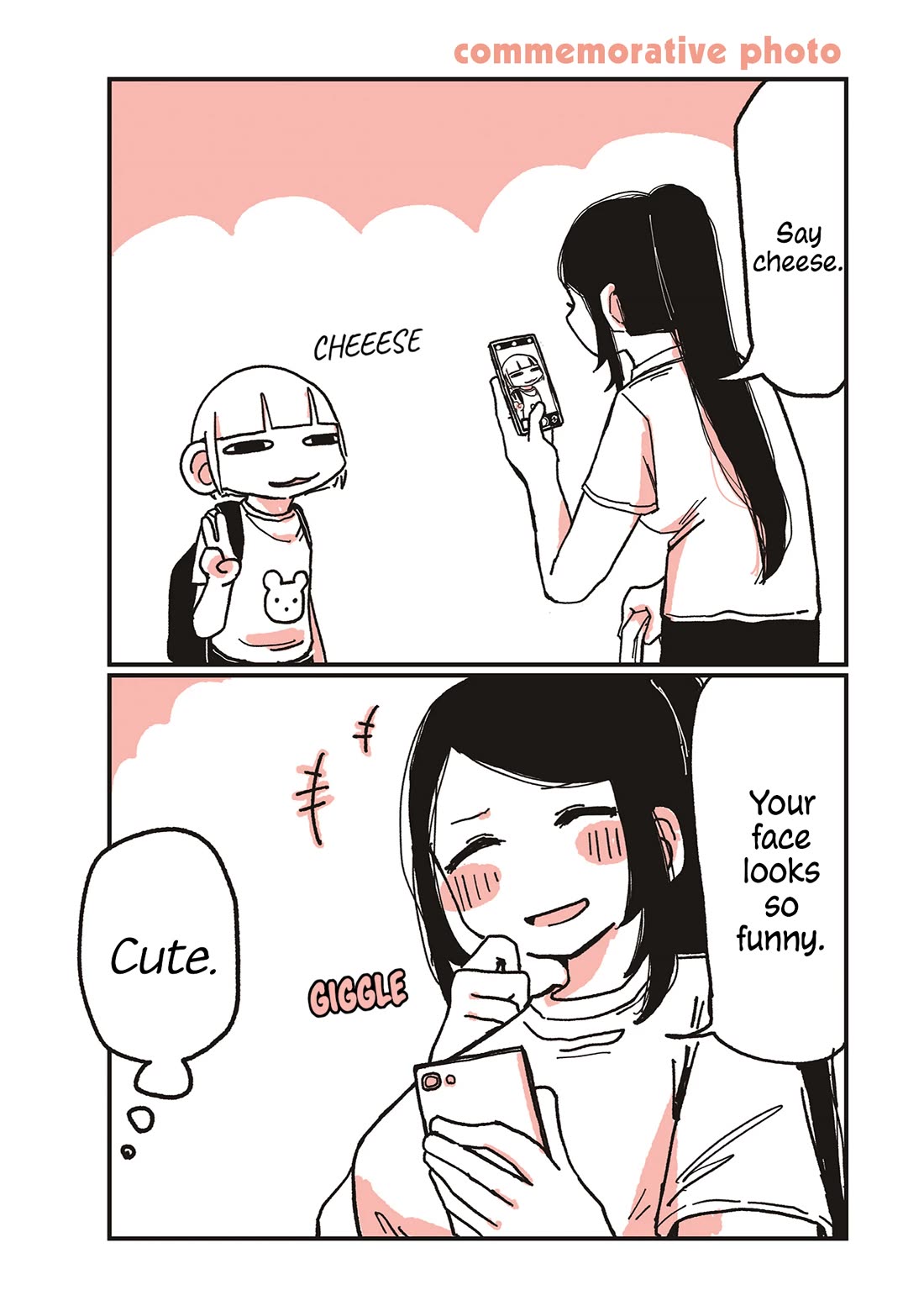 Oosaki-san & Komori-san Chapter 10 page 1 - Chapter 10: commemorative photo