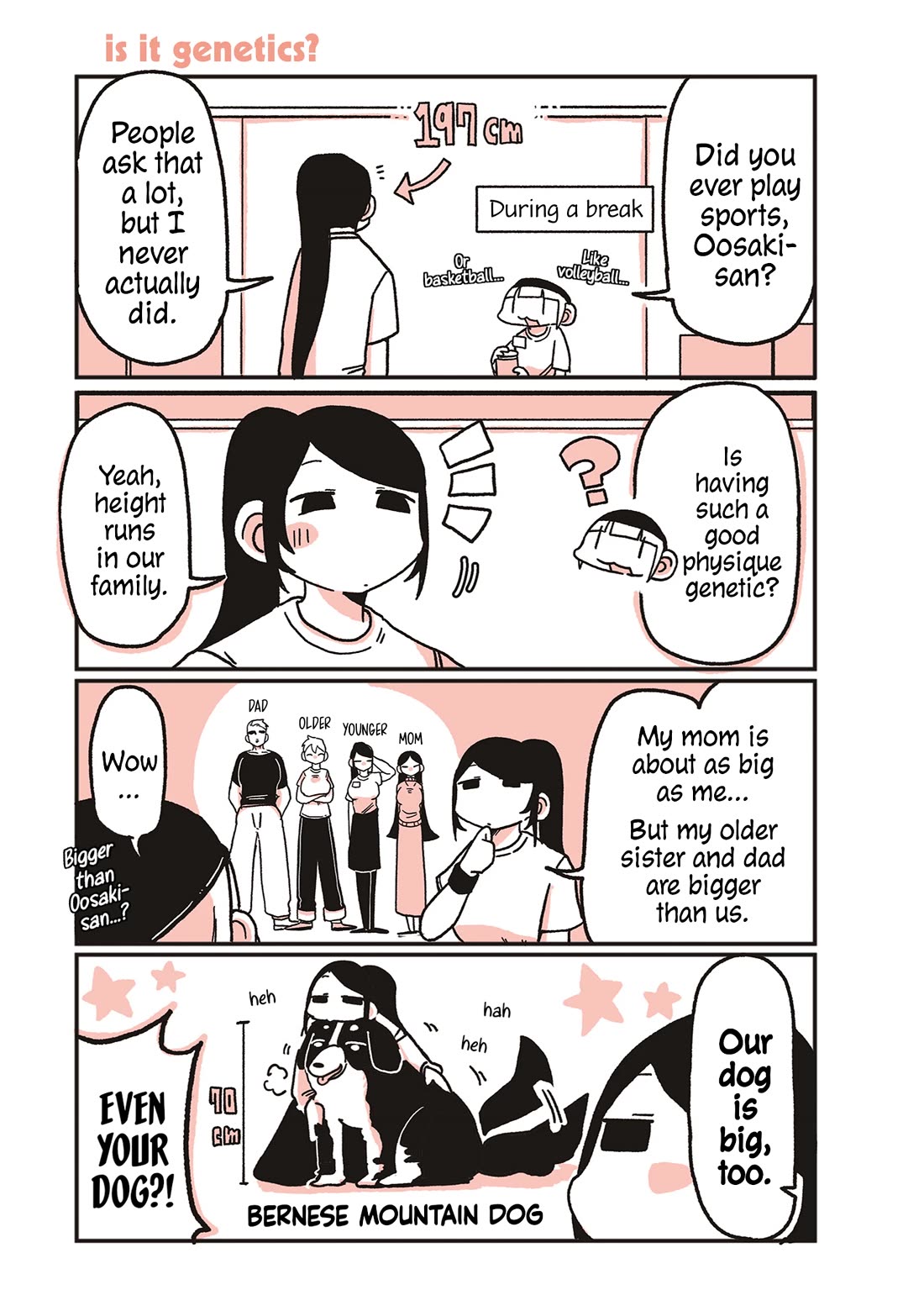 Oosaki-san & Komori-san Chapter 102 page 1 - Chapter 102: is it genetics?