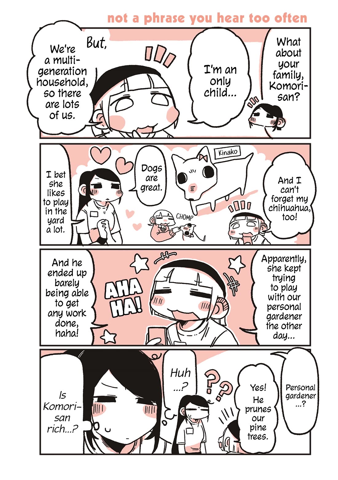 Oosaki-san & Komori-san Chapter 103 page 1 - Chapter 103: not a phrase you hear too often