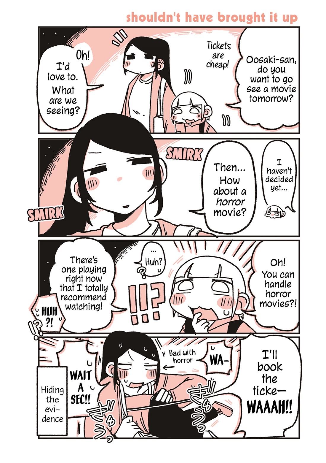 Oosaki-san & Komori-san Chapter 105 page 1 - Chapter 105: shouldn't have brought it up