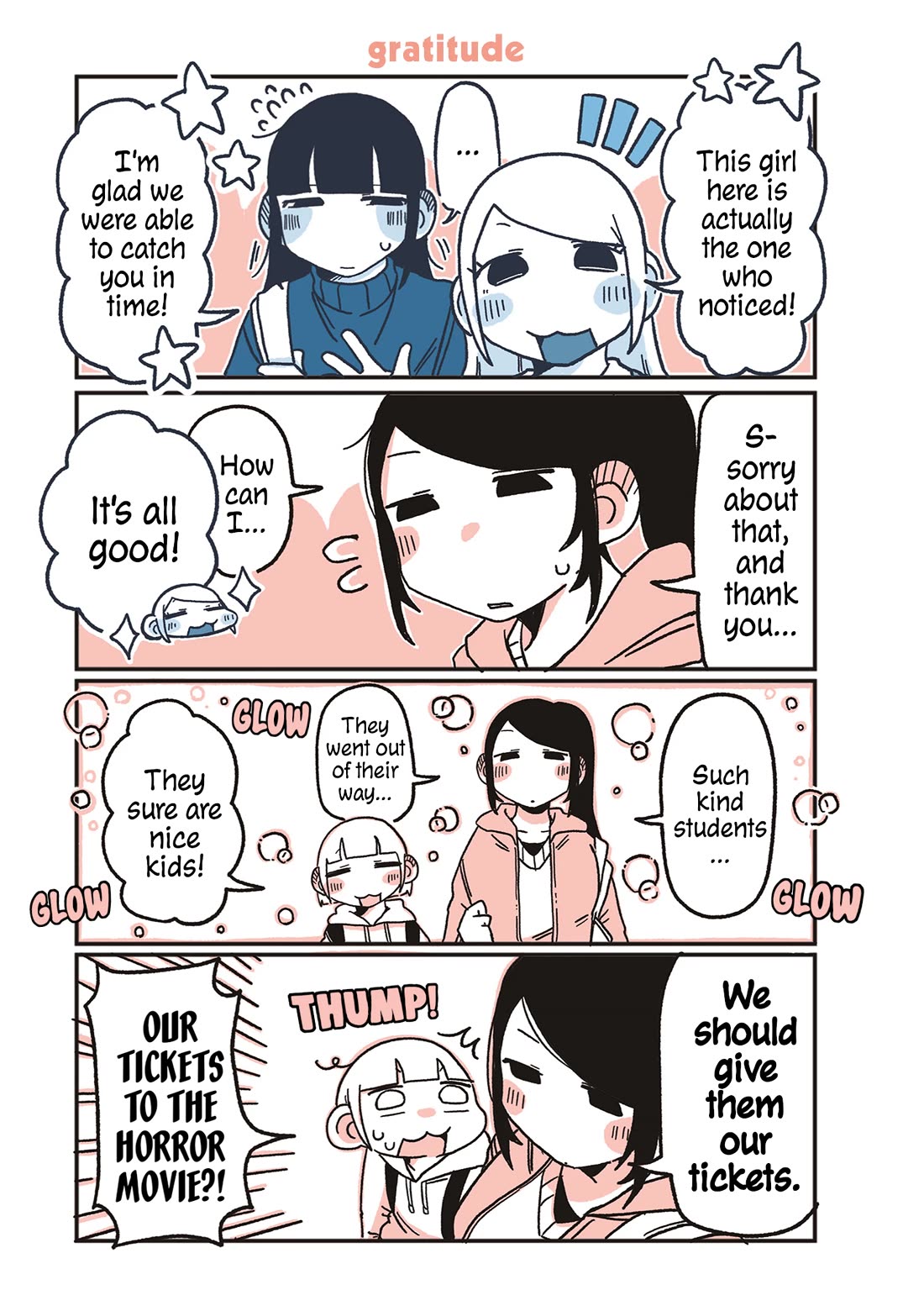 Oosaki-san & Komori-san Chapter 108 page 1 - Chapter 108: gratitude
