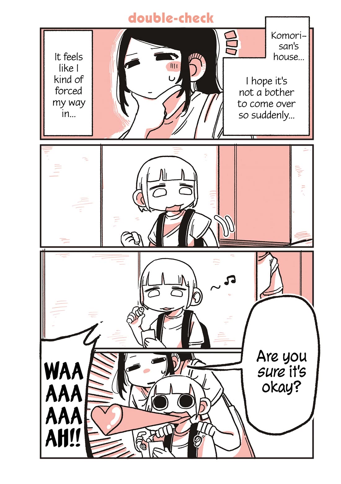 Oosaki-san & Komori-san Chapter 17 page 1 - Chapter 17: double-check