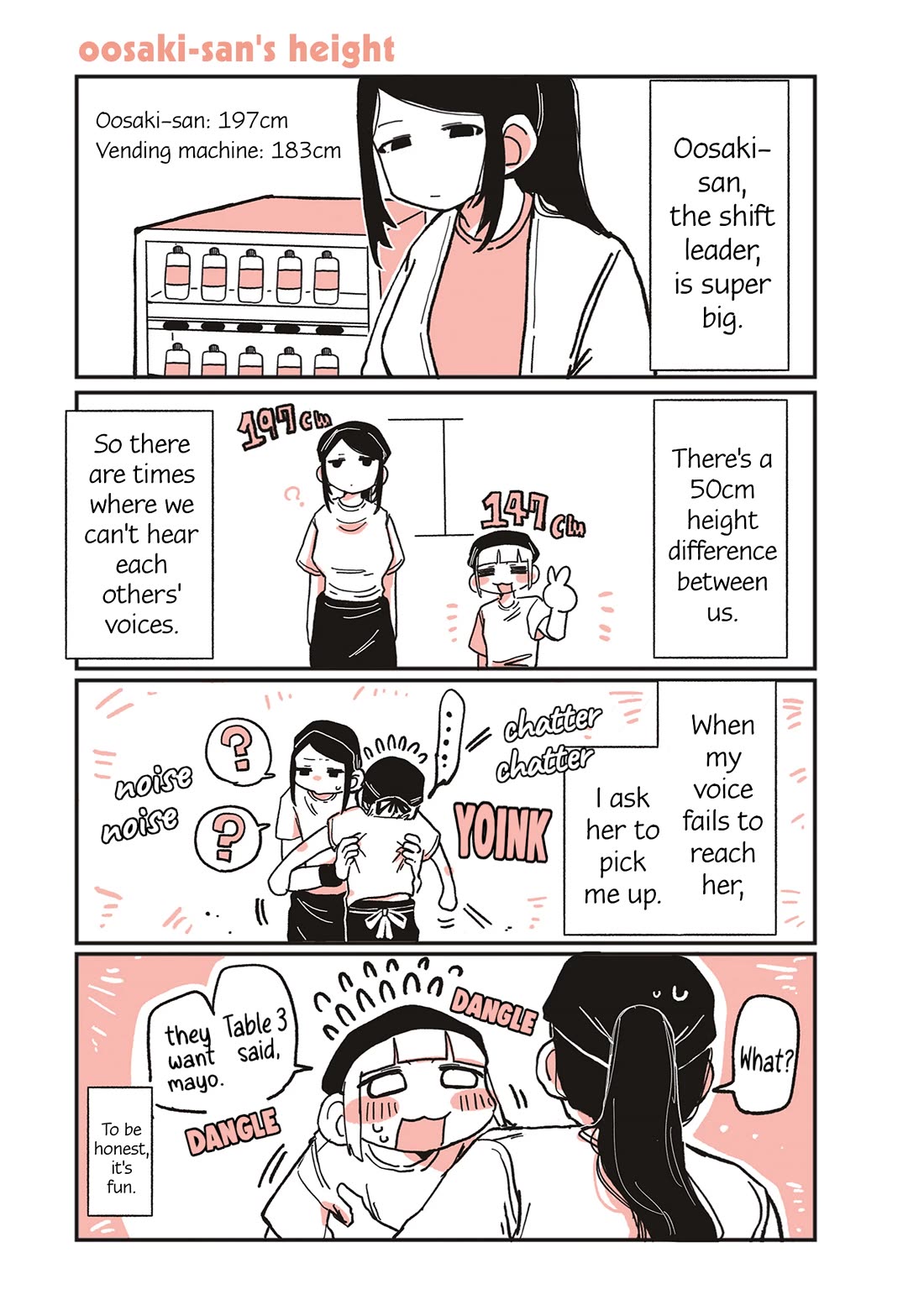 Oosaki-san & Komori-san Chapter 2 page 1 - Chapter 2: oosaki-san's height