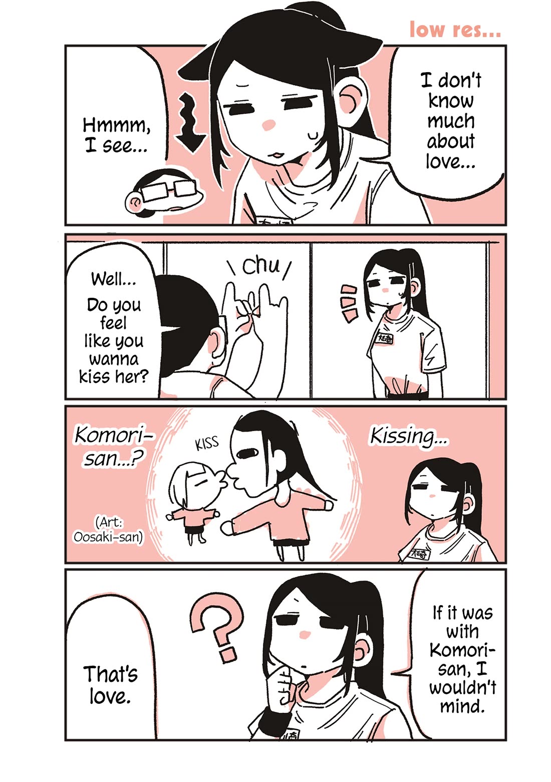 Oosaki-san & Komori-san Chapter 23 page 1 - Chapter 23: low res...