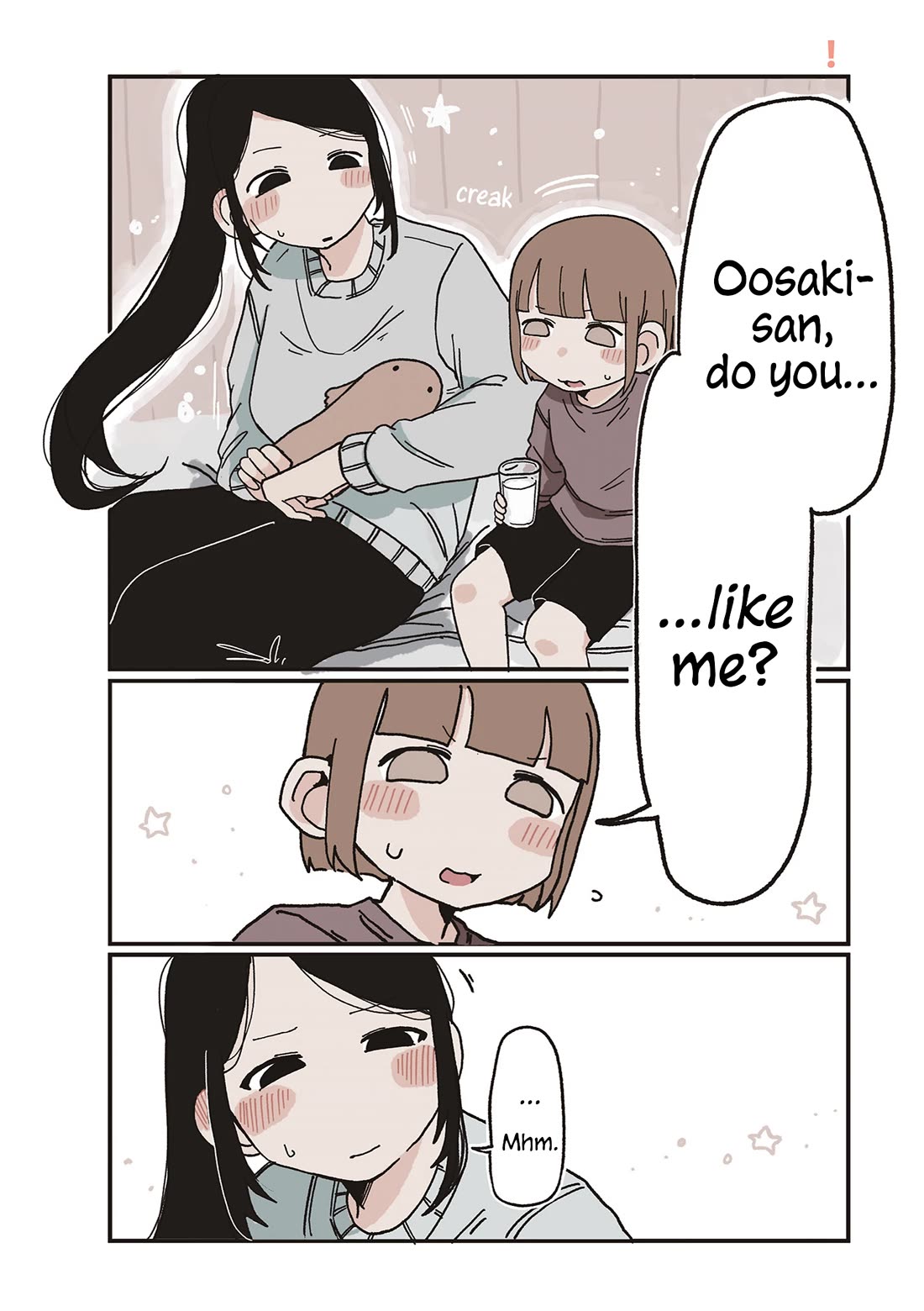 Oosaki-san & Komori-san Chapter 40 page 1 - Chapter 40: !