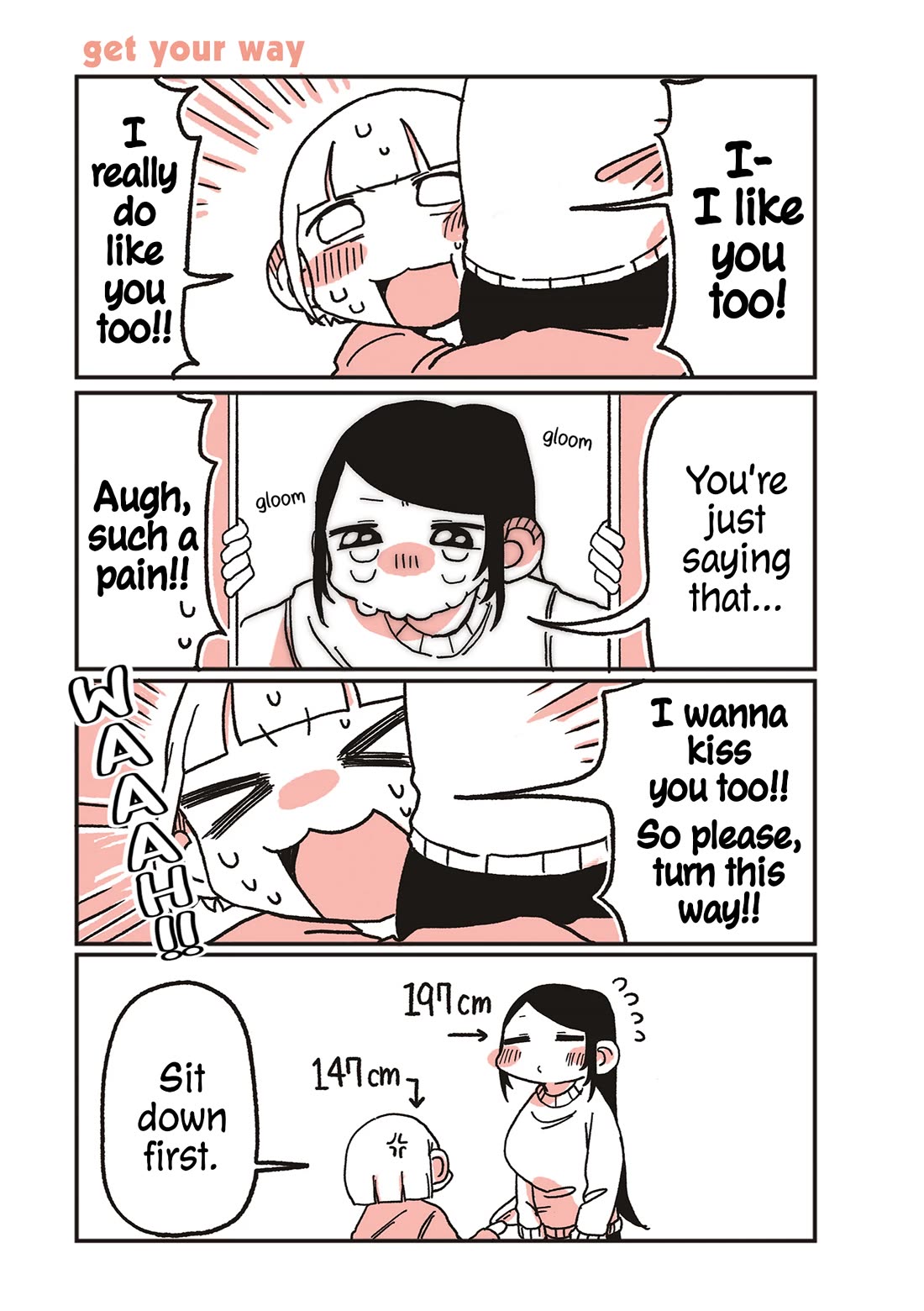 Oosaki-san & Komori-san Chapter 44 page 1 - Chapter 44: get your way