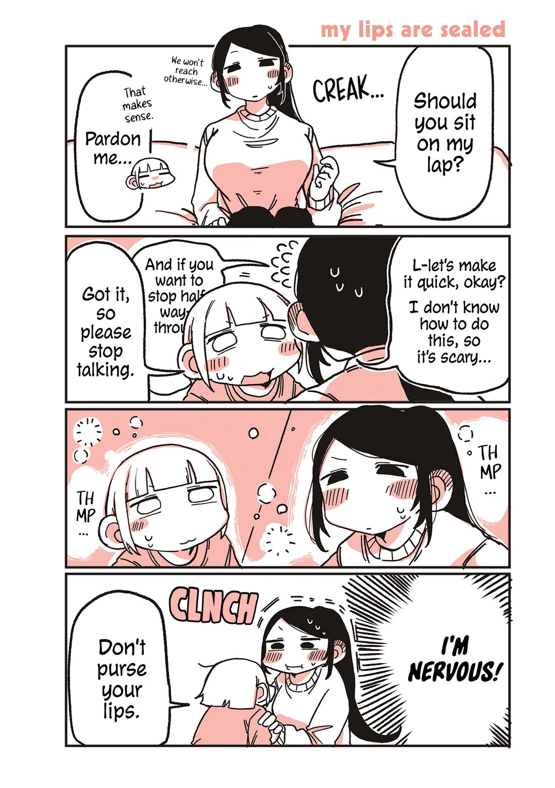 Oosaki-san & Komori-san Chapter 45 page 1 - Chapter 45: my lips are sealed