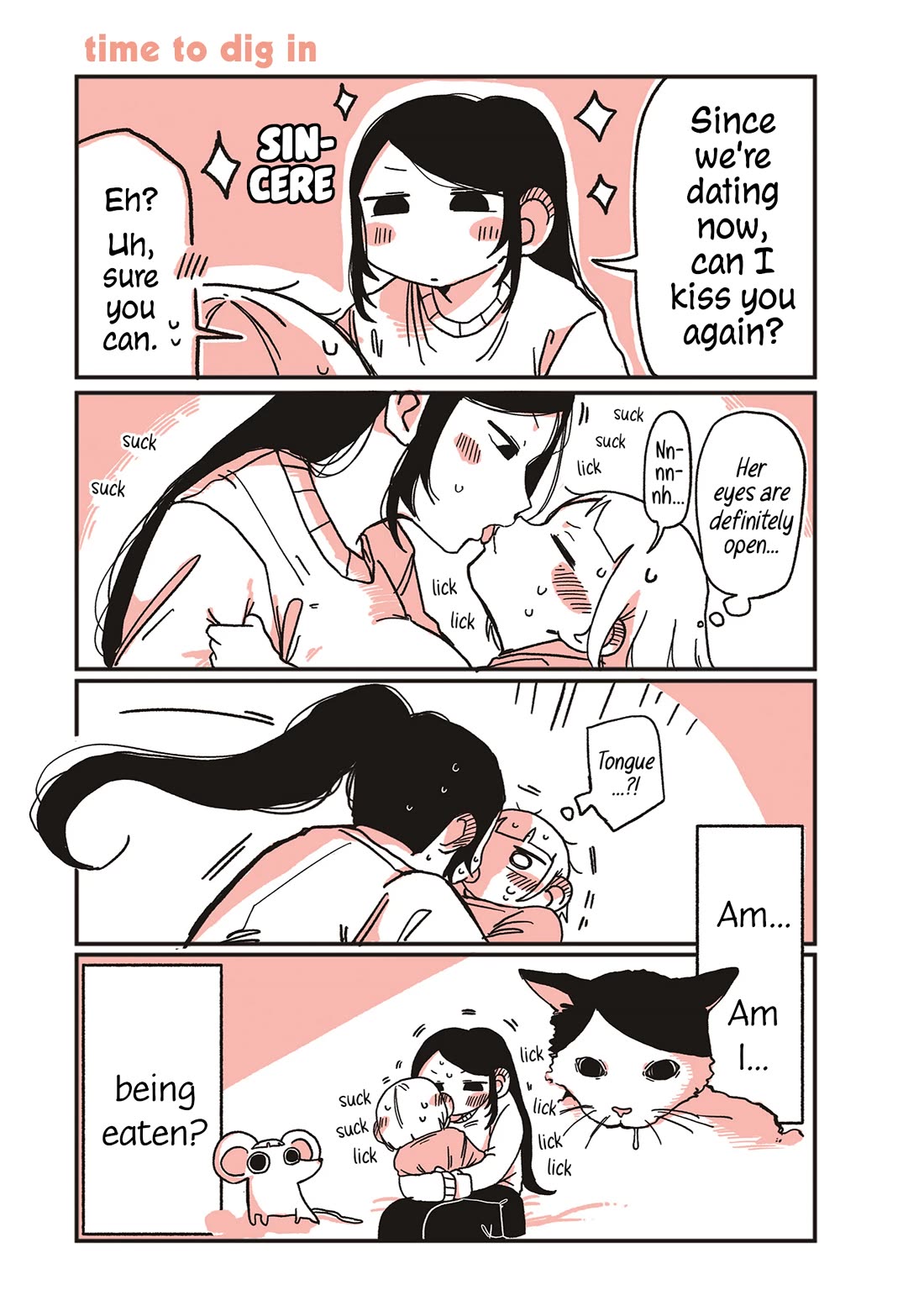 Oosaki-san & Komori-san Chapter 48 page 1 - Chapter 48: time to dig in