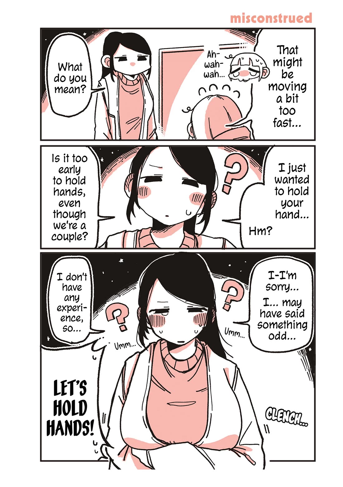 Oosaki-san & Komori-san Chapter 62 page 1 - Chapter 62: misconstrued