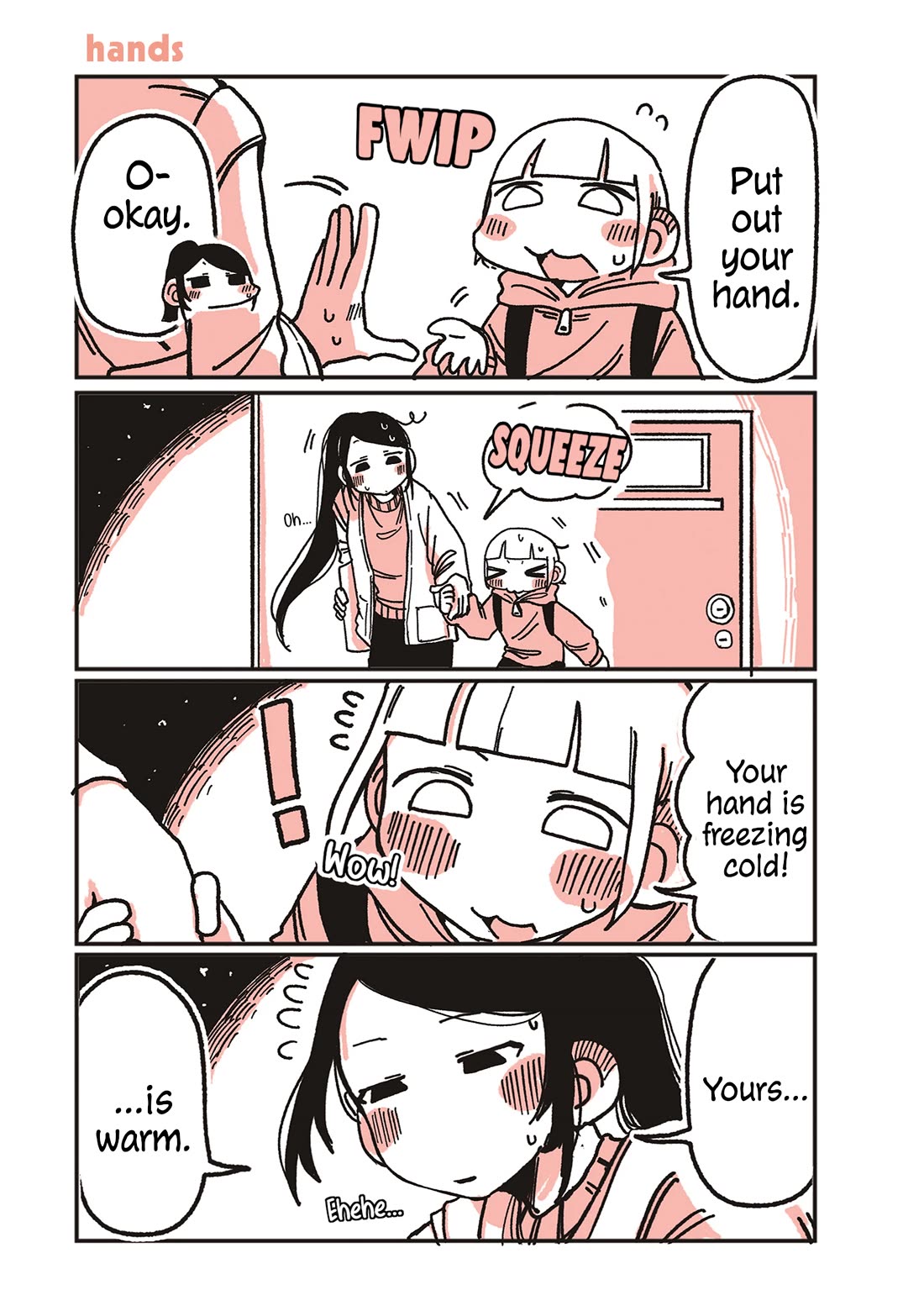 Oosaki-san & Komori-san Chapter 63 page 1 - Chapter 63: hands
